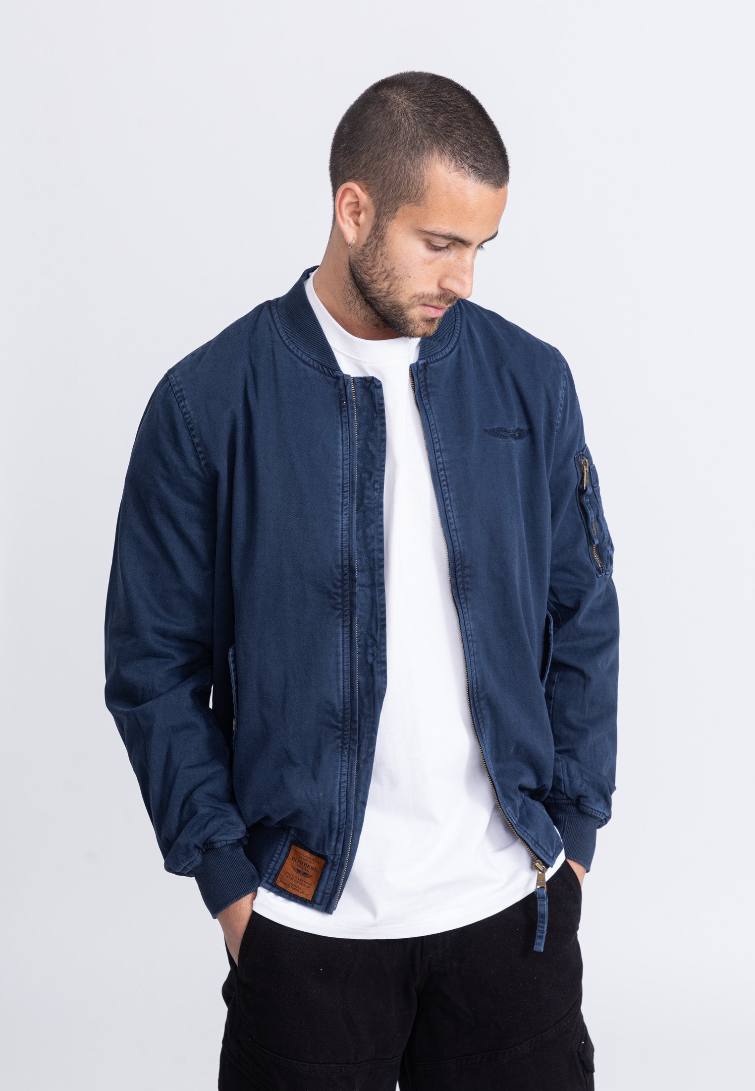 Giubbotto bomber Mac M in Giacche Navy Bombers Original