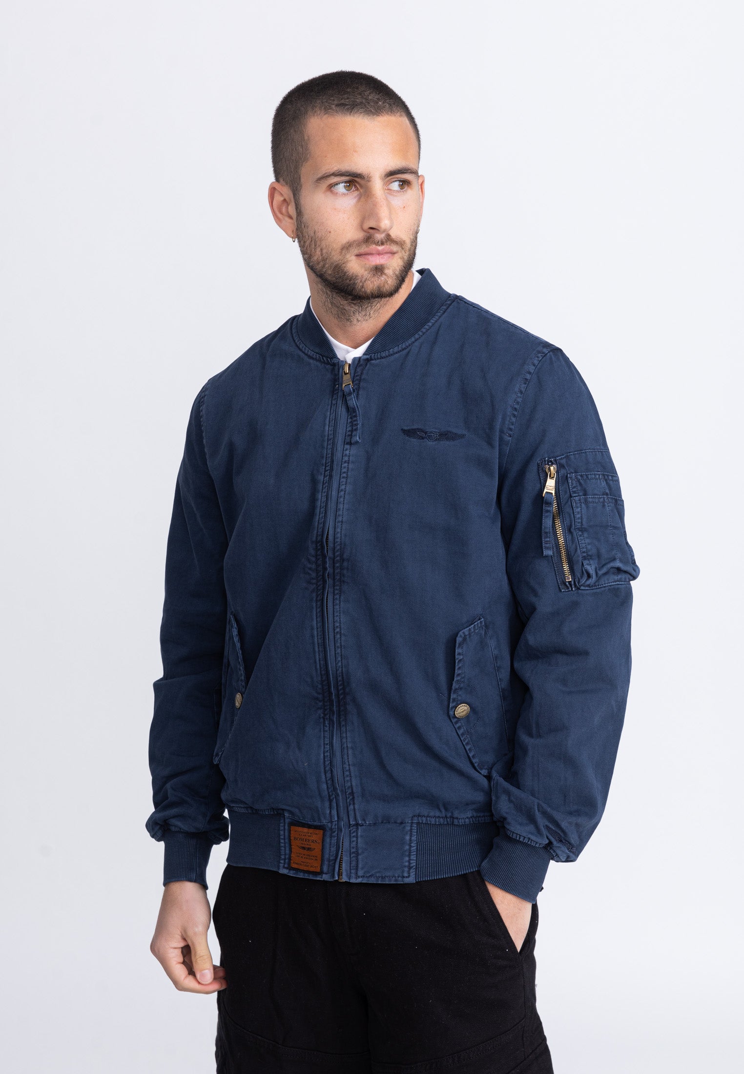 Giubbotto bomber Mac M in Giacche Navy Bombers Original