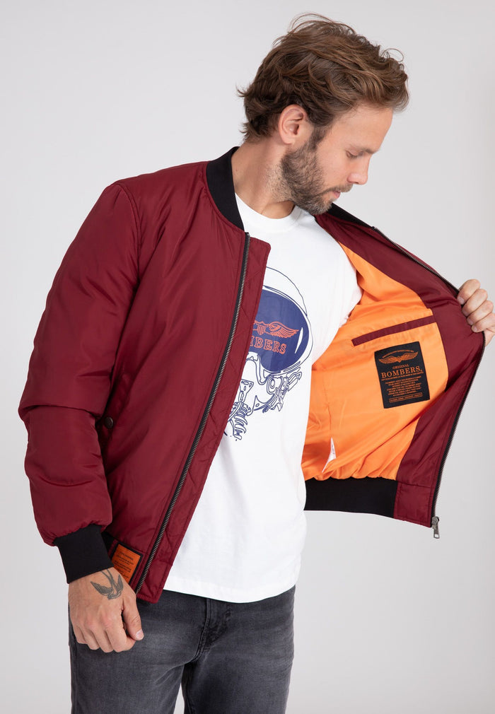 Giacca bomber Max M in Borgogna Bombers Original
