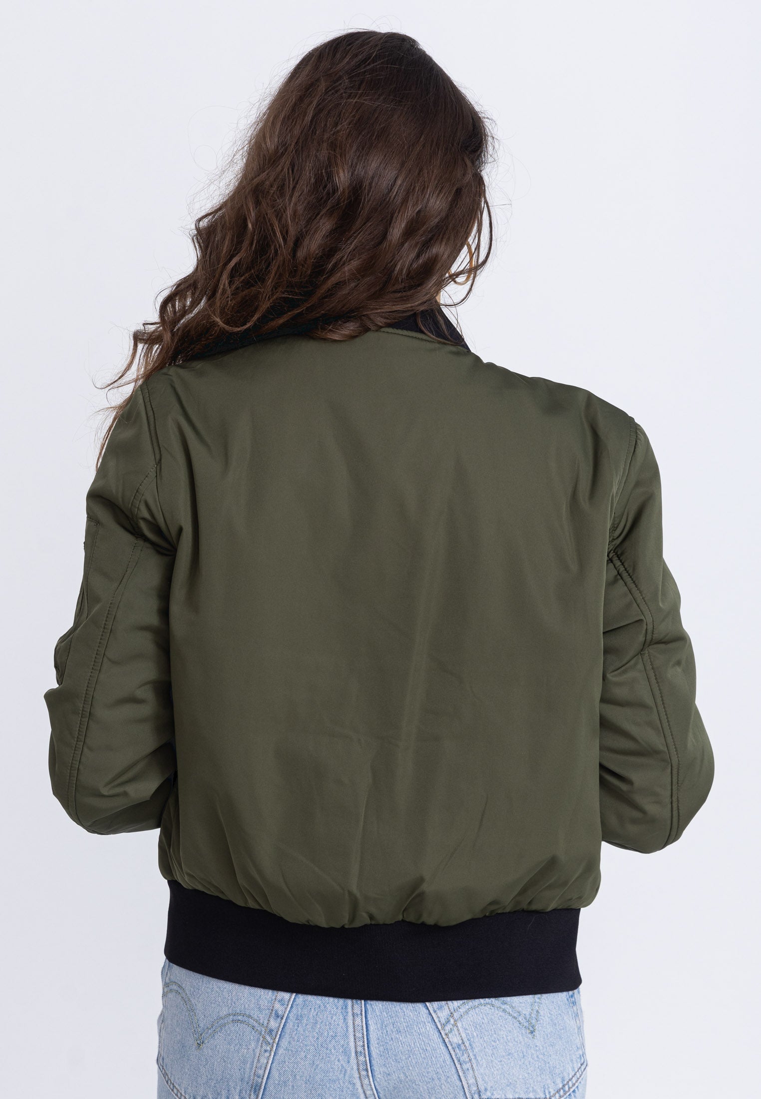 Giubbotto bomber Max W in kaki Giacche Bombers Original