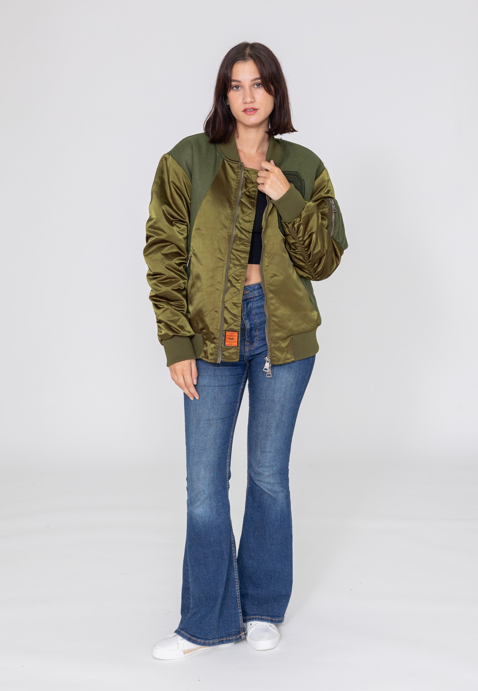 Giubbotto bomber Nabari U in kaki Giacche Bombers Original