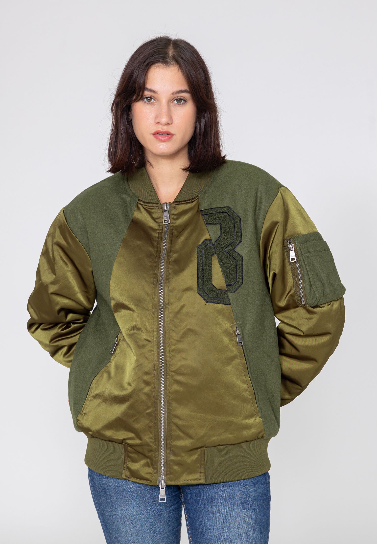 Giubbotto bomber Nabari U in kaki Giacche Bombers Original