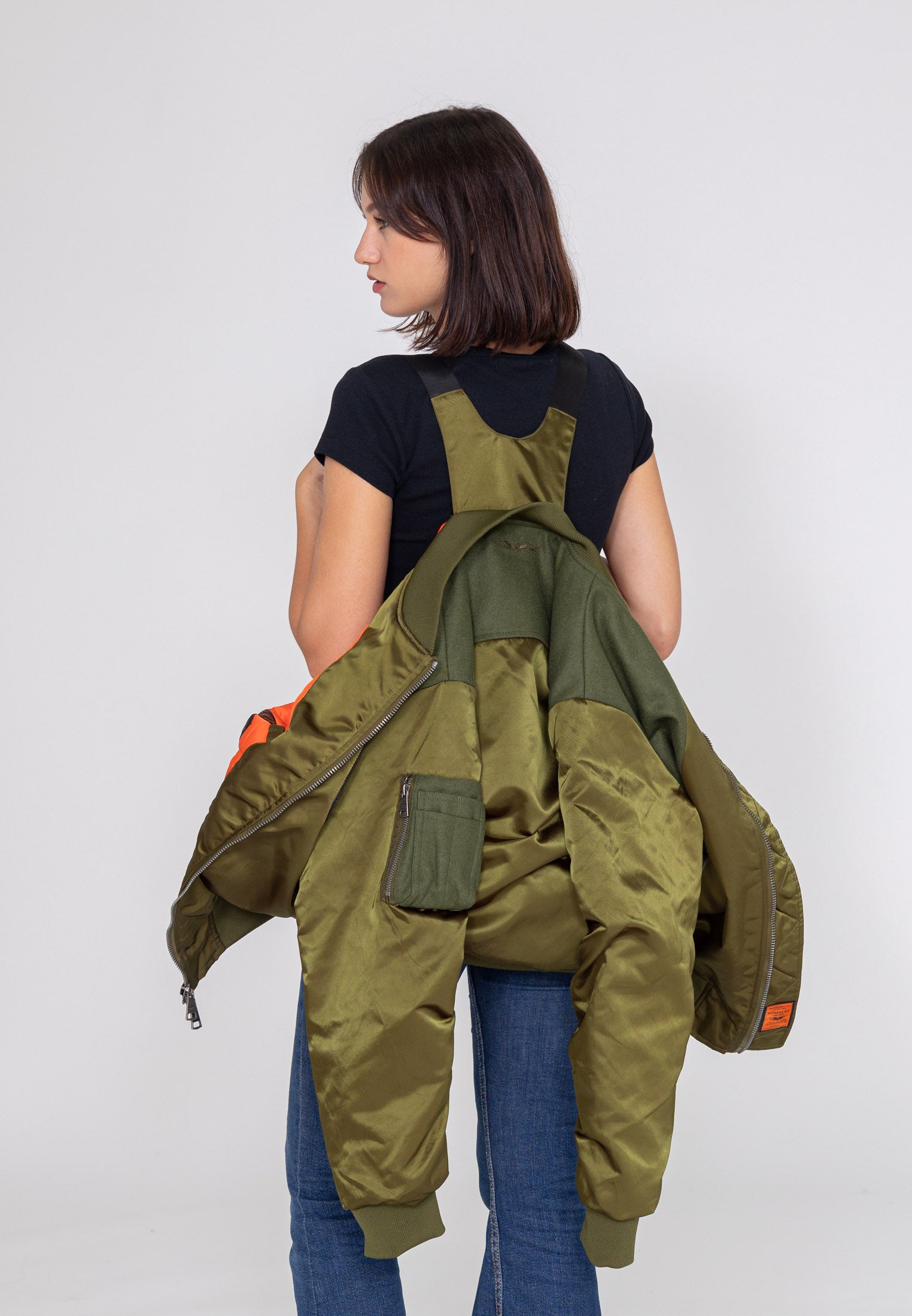 Giubbotto bomber Nabari U in kaki Giacche Bombers Original