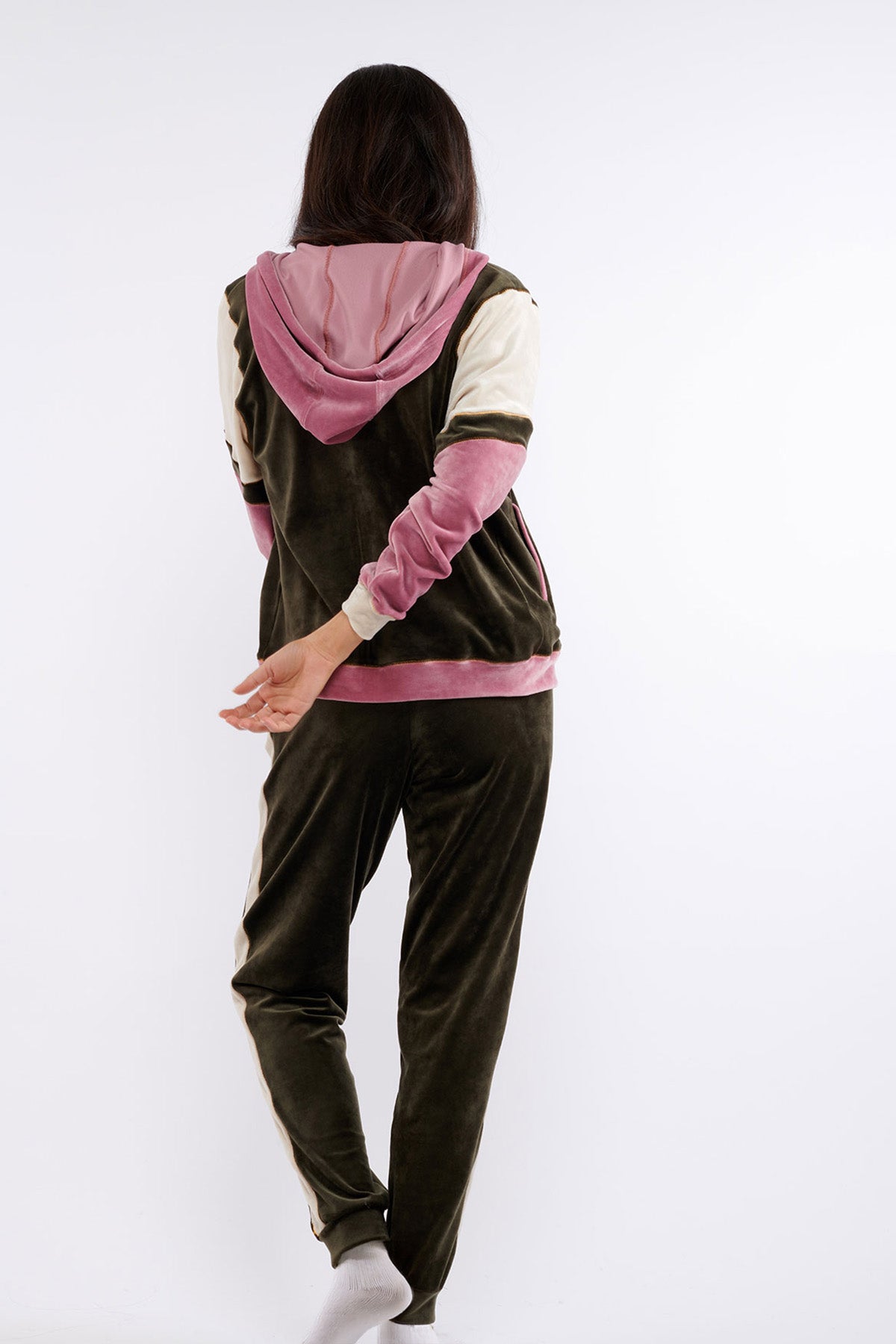 QUICKLY-WILDLAKE Pantaloni in velluto color kaki Pantaloni Banana Moon