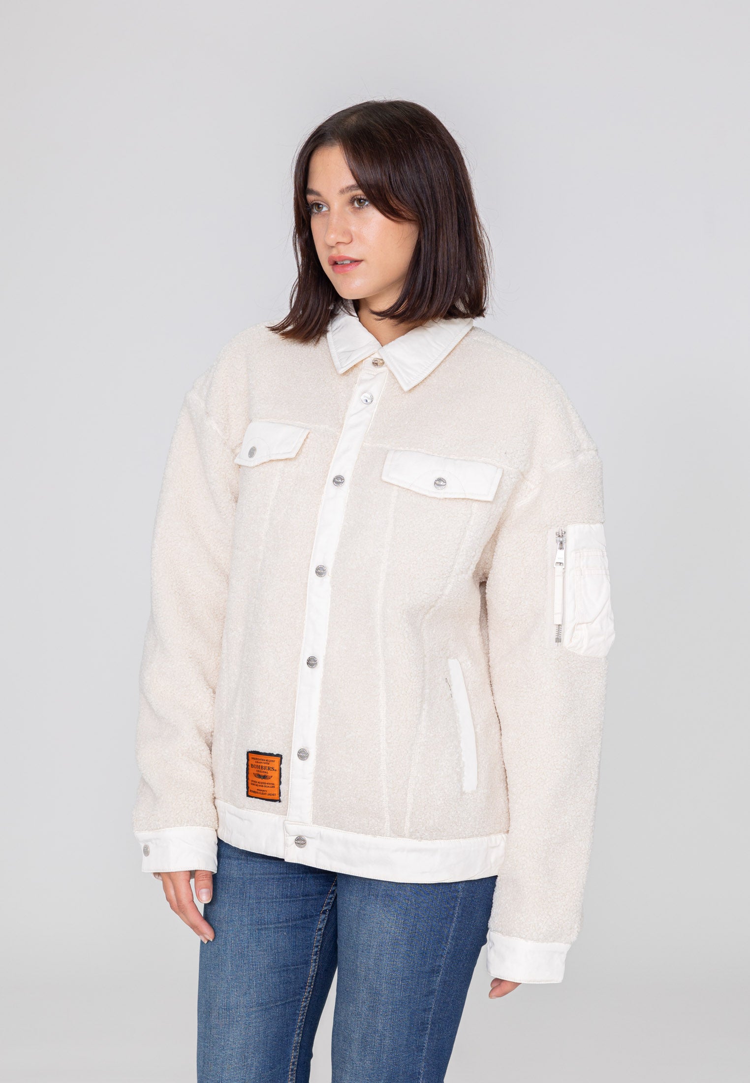 Giacca Saratoga U Sherpa in crema Giacche Bombers Original