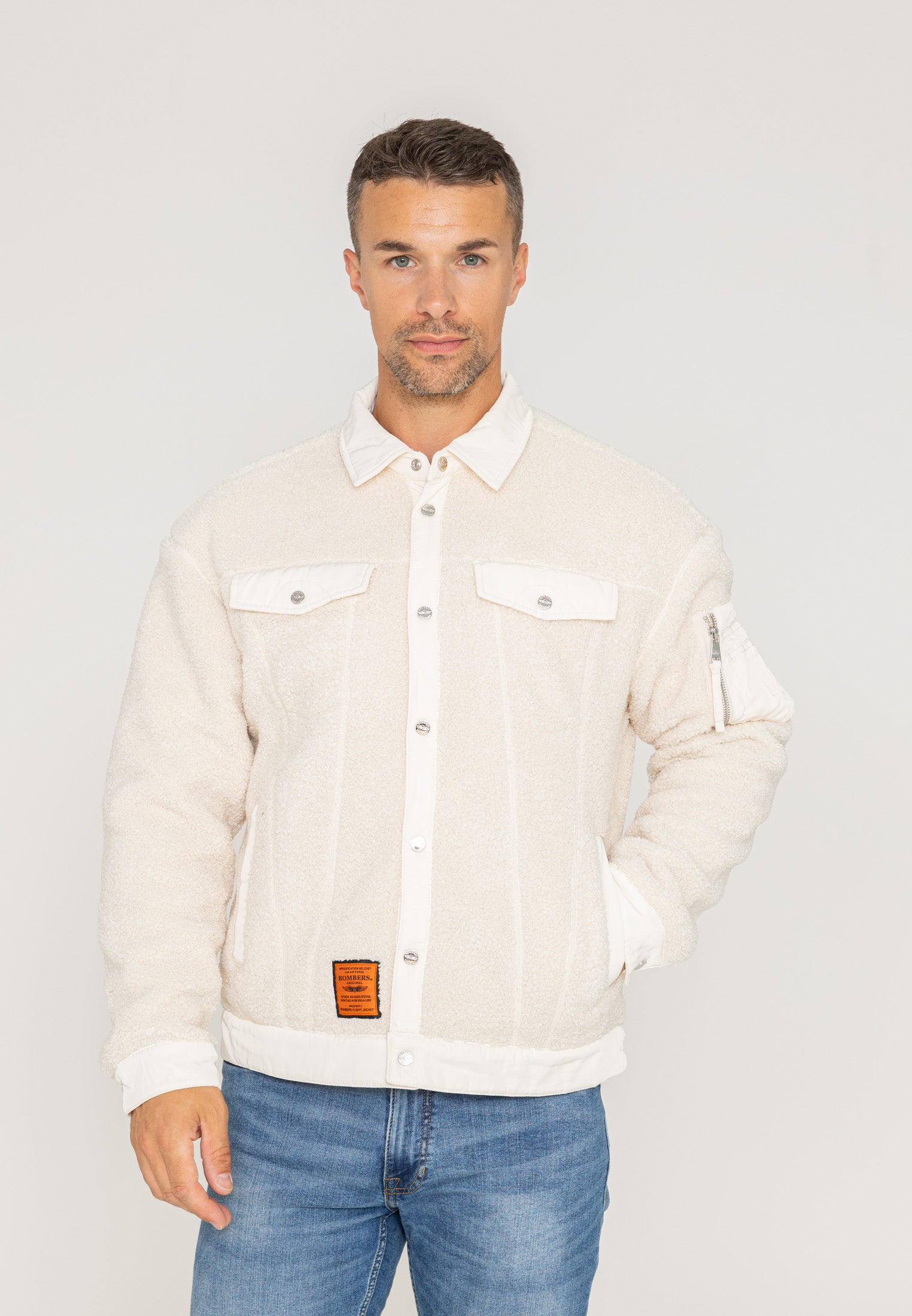 Giacca Saratoga U Sherpa in crema Giacche Bombers Original