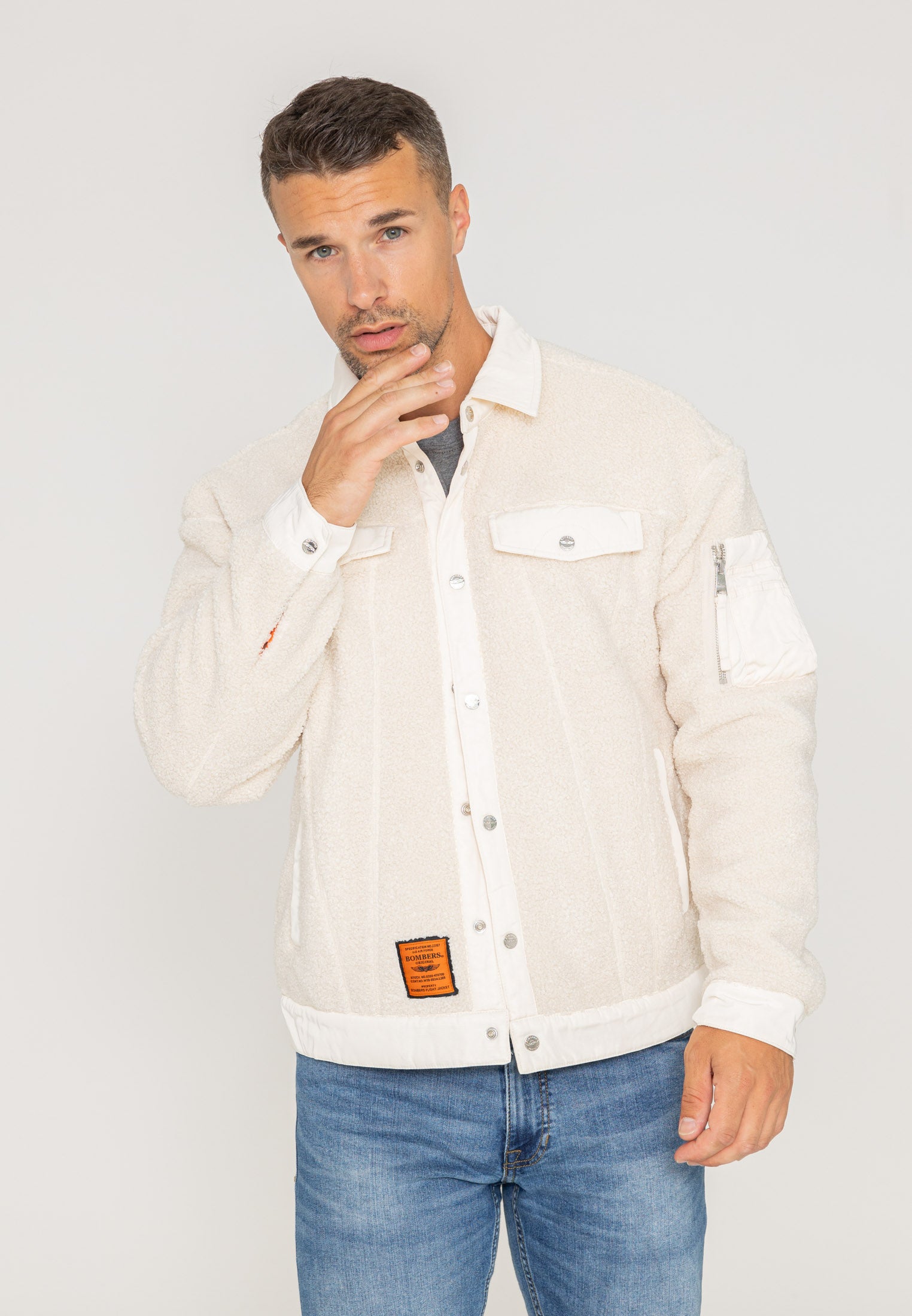 Giacca Saratoga U Sherpa in crema Giacche Bombers Original
