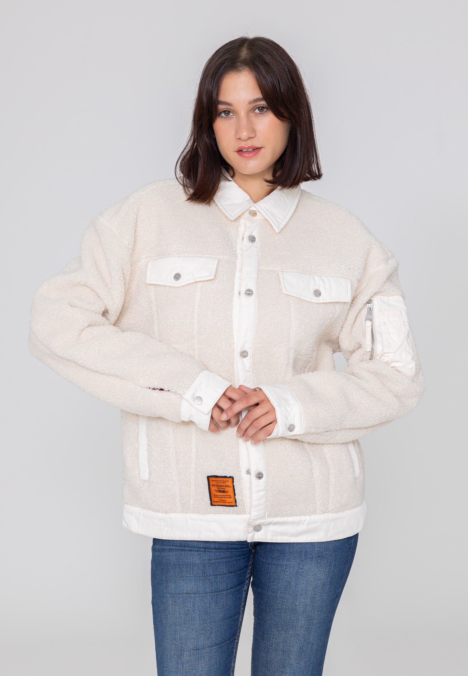 Giacca Saratoga U Sherpa in crema Giacche Bombers Original