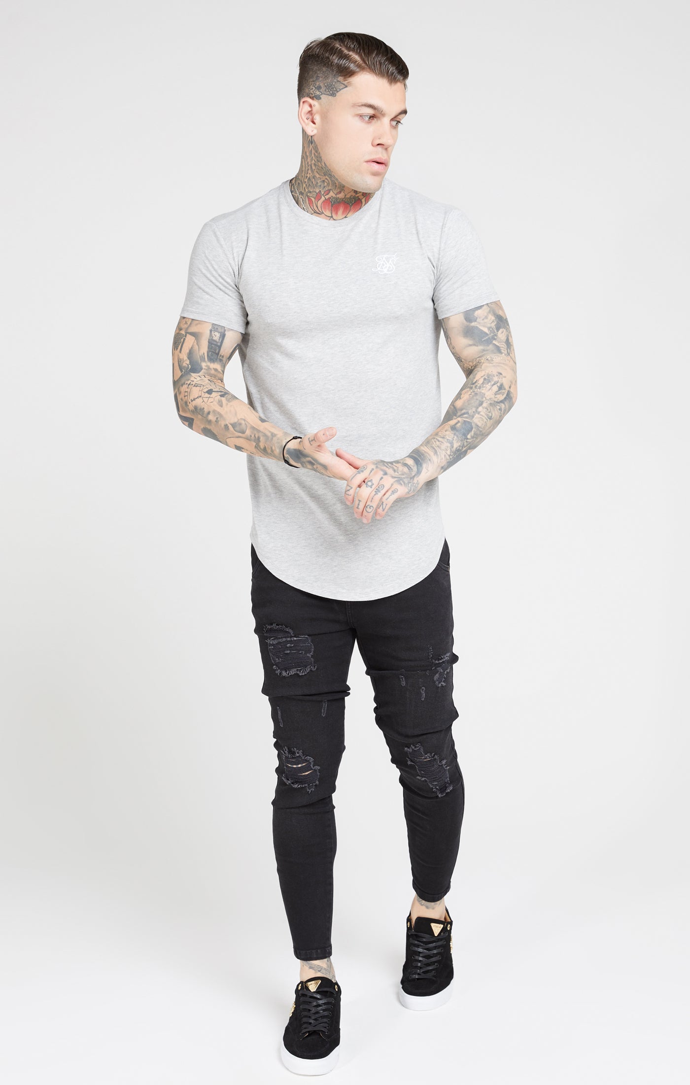 Jeans Essential Skinny Distressed in Nero SikSilk