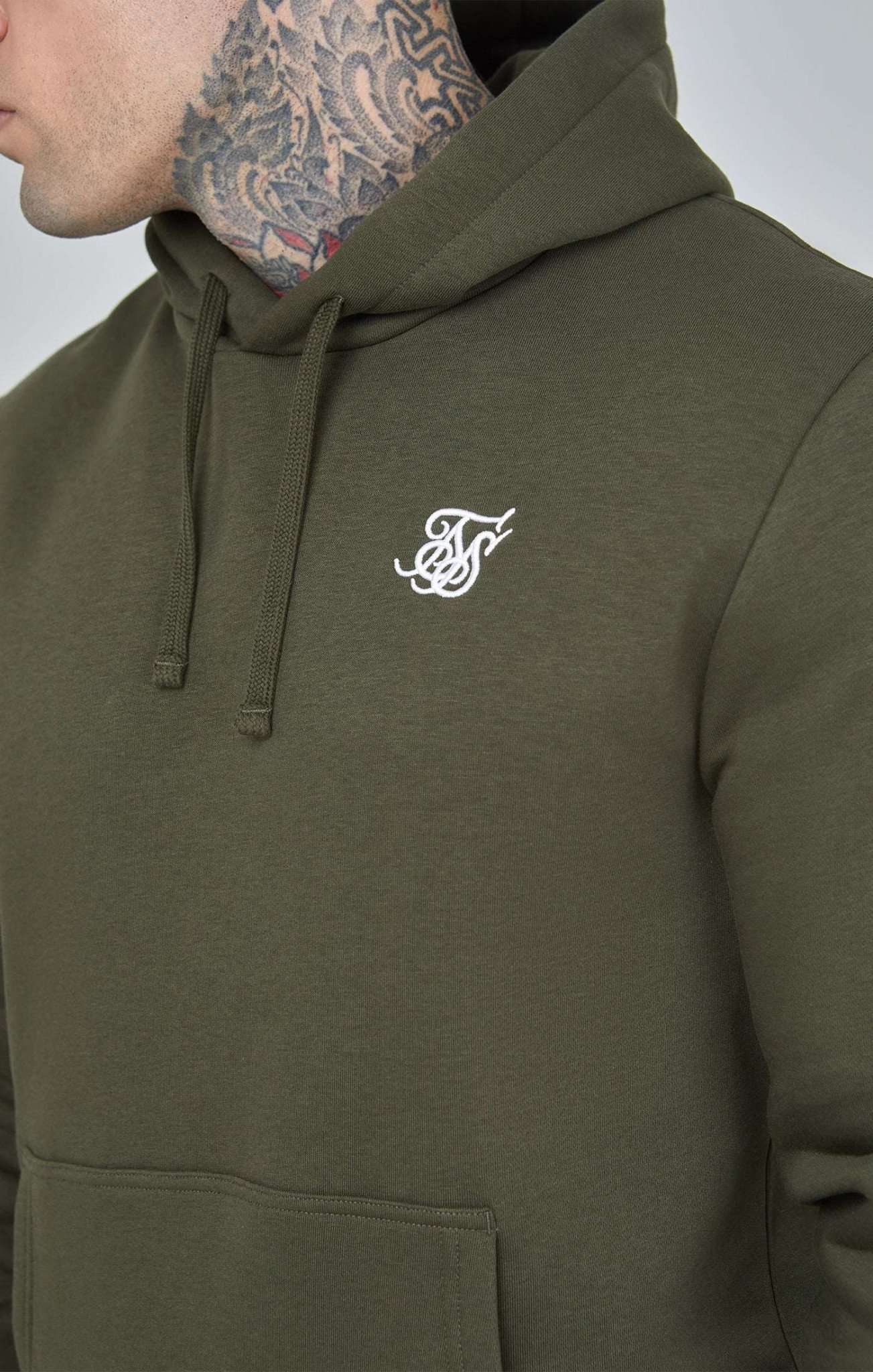 Felpa con cappuccio Essential Overhead in Khaki SikSilk