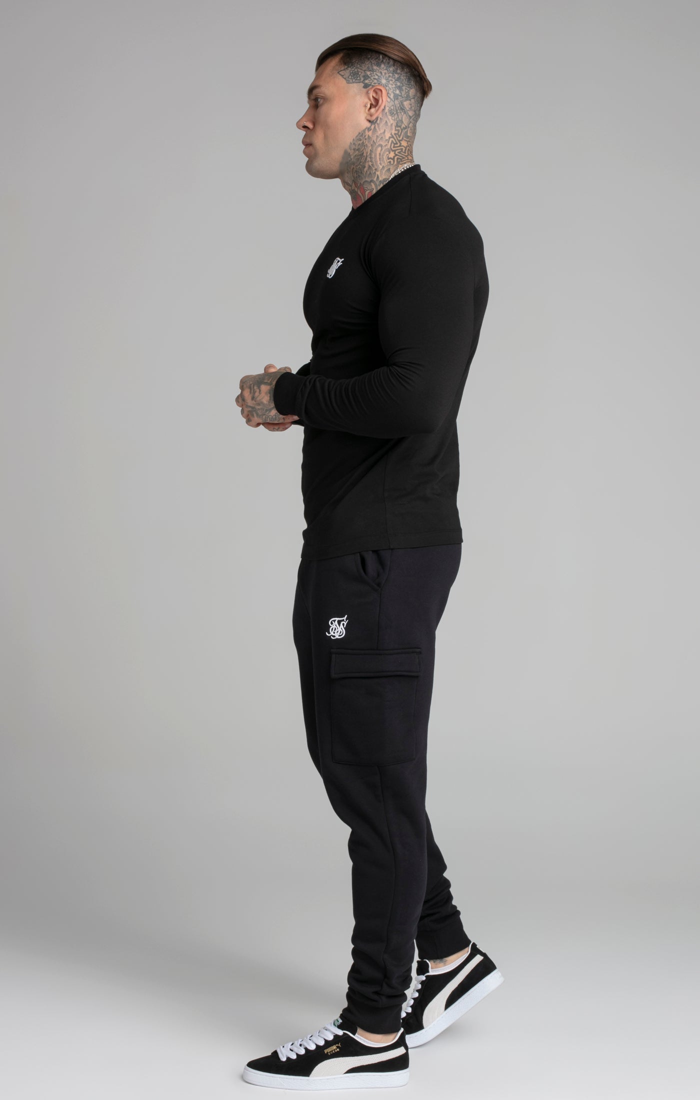 Felpa Essential in nero Felpe SikSilk
