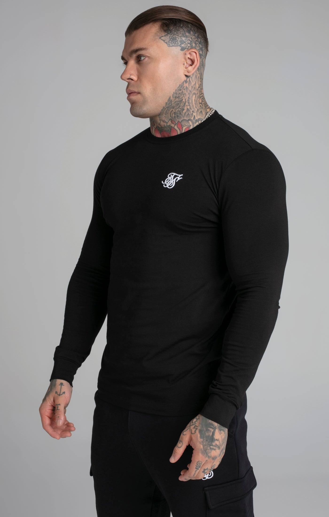 Felpa Essential in nero Felpe SikSilk