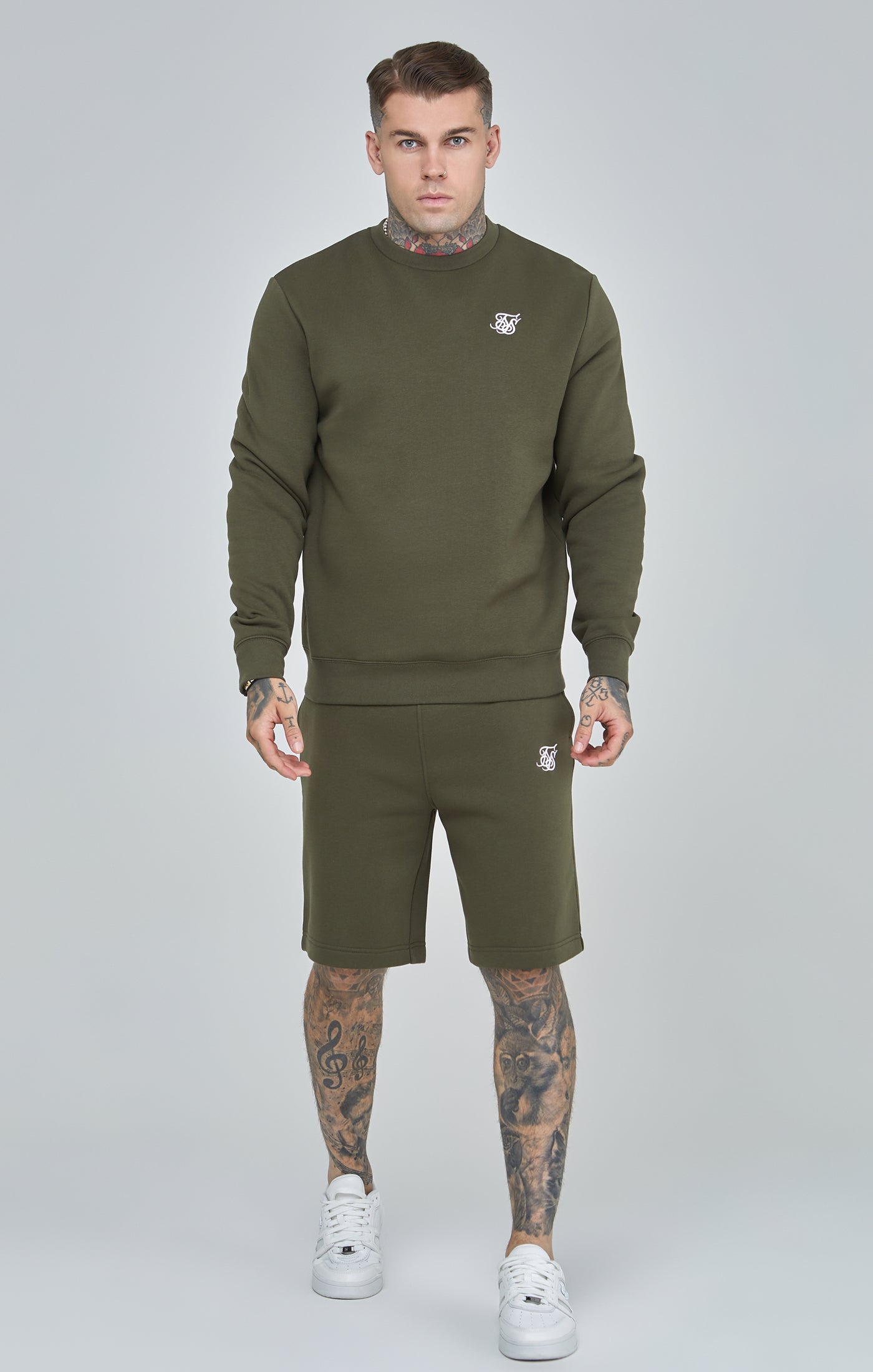 Felpa essenziale in kaki Felpe SikSilk