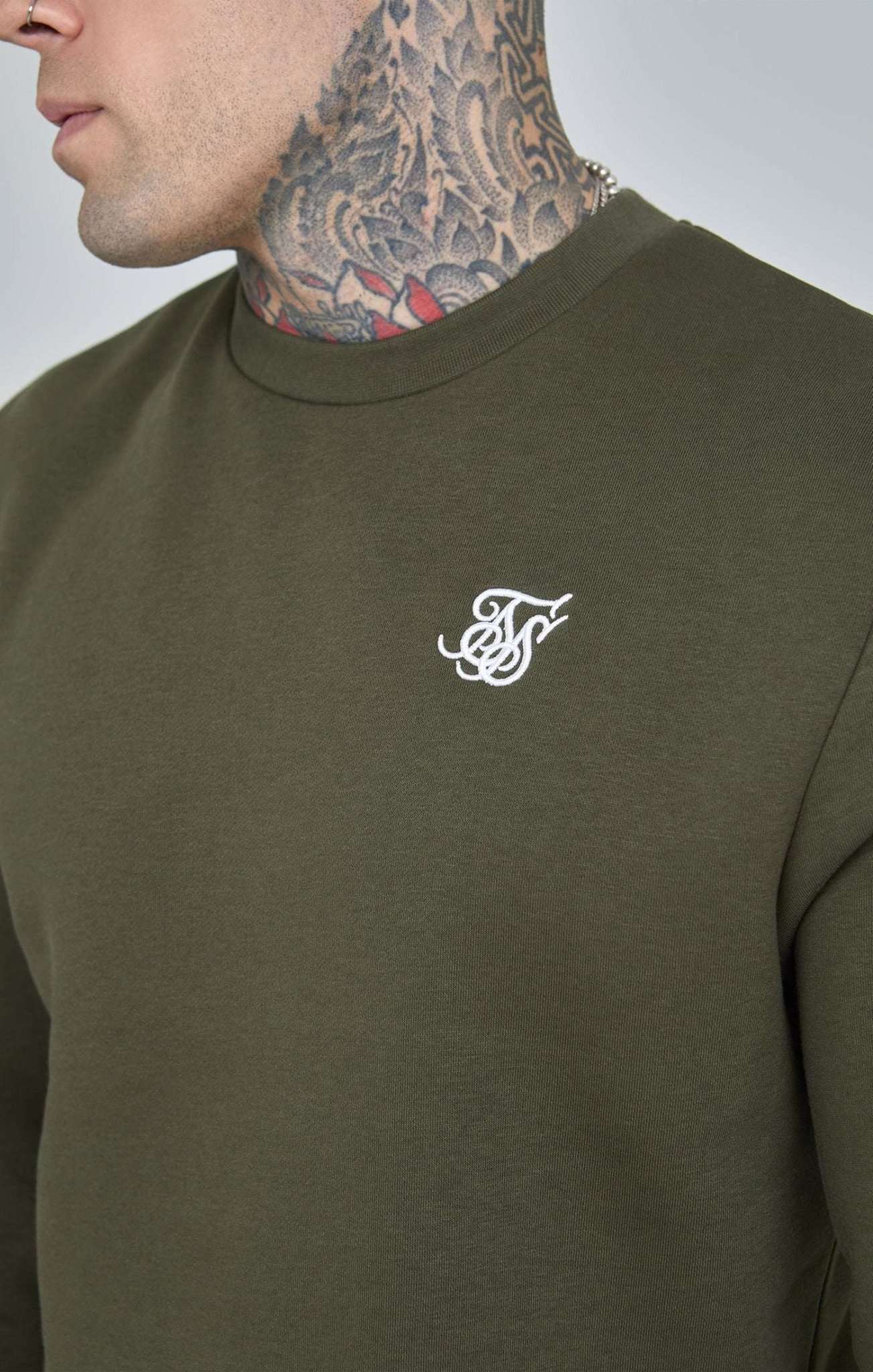 Felpa essenziale in kaki Felpe SikSilk