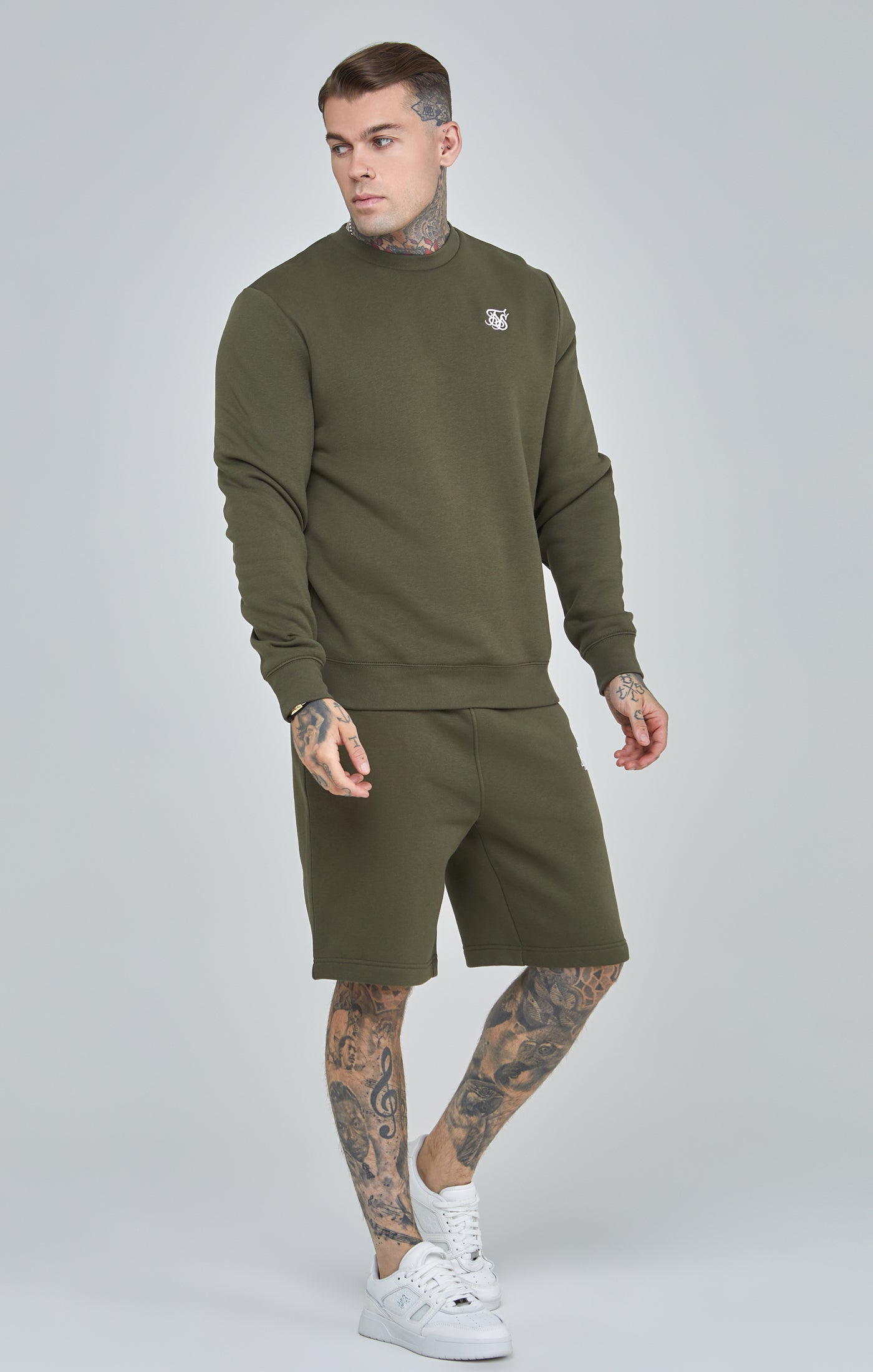 Felpa essenziale in kaki Felpe SikSilk