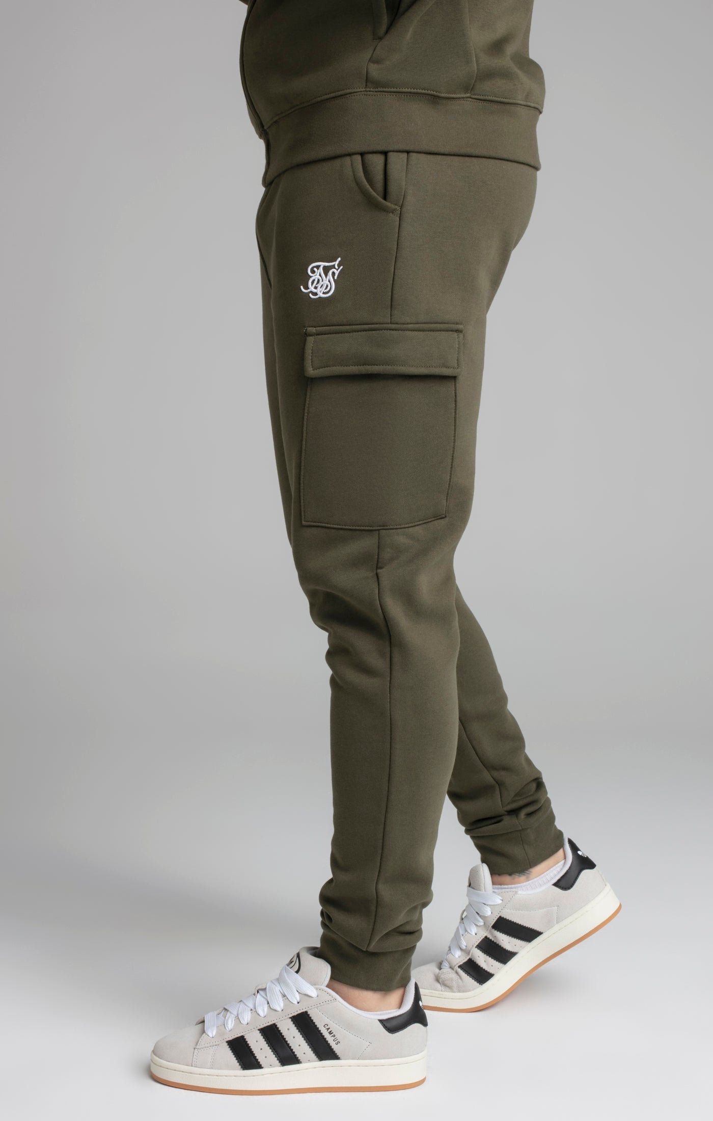 Pantaloni essenziali Cargo Jogger in Khaki SikSilk