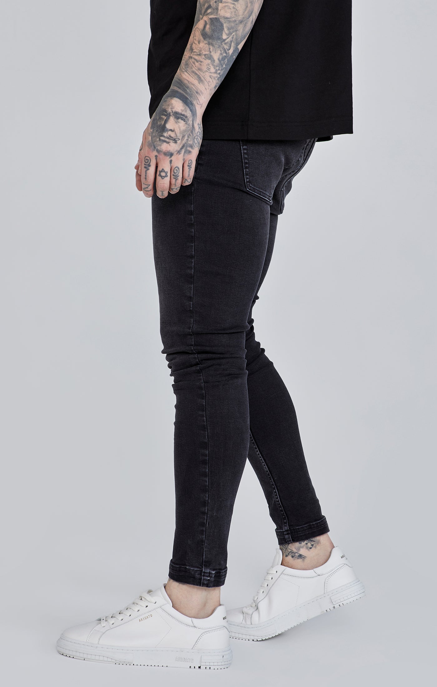 Jeans skinny in nero SikSilk