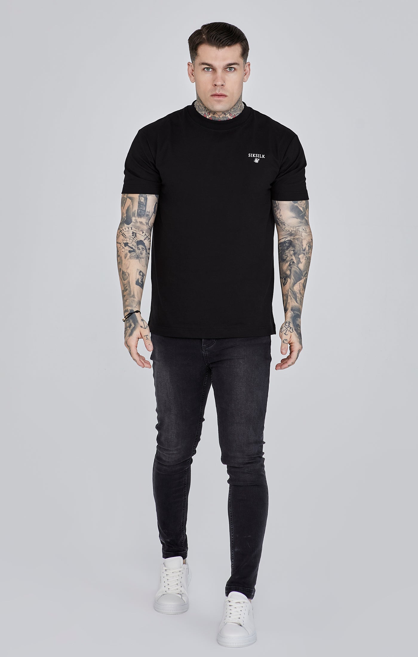 Jeans skinny in nero SikSilk