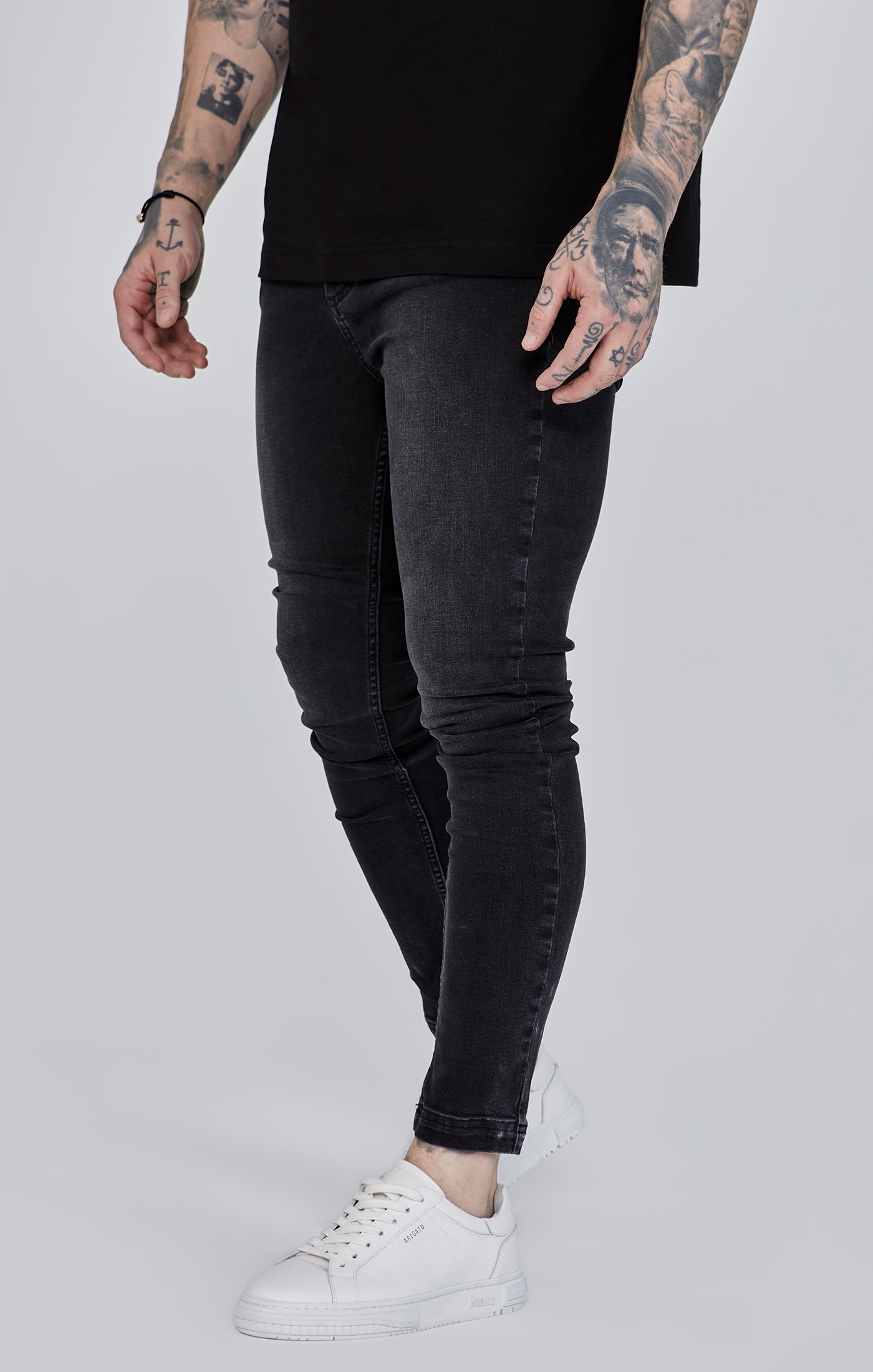 Jeans skinny in nero SikSilk