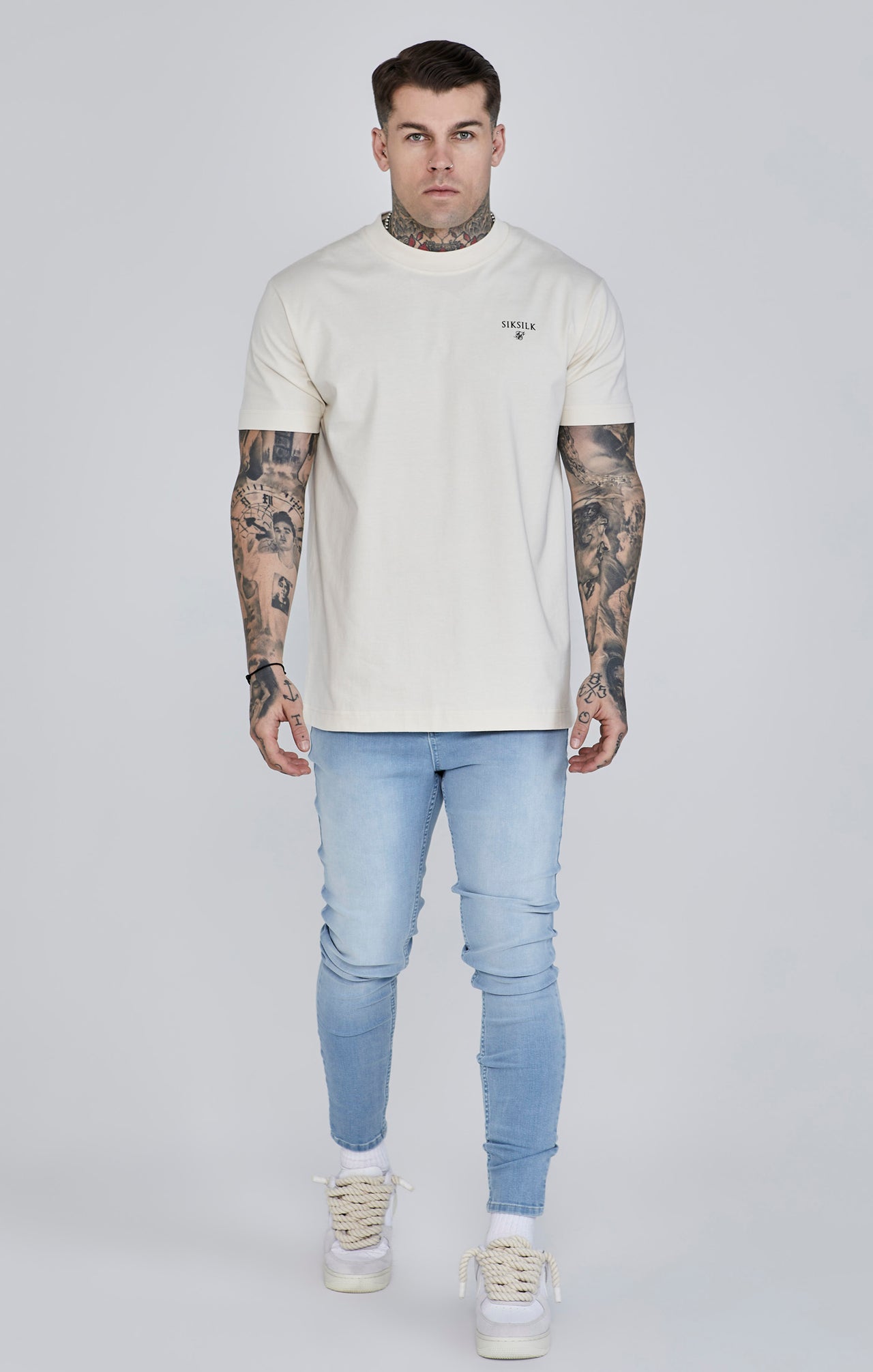 Jeans skinny in jeans blu SikSilk