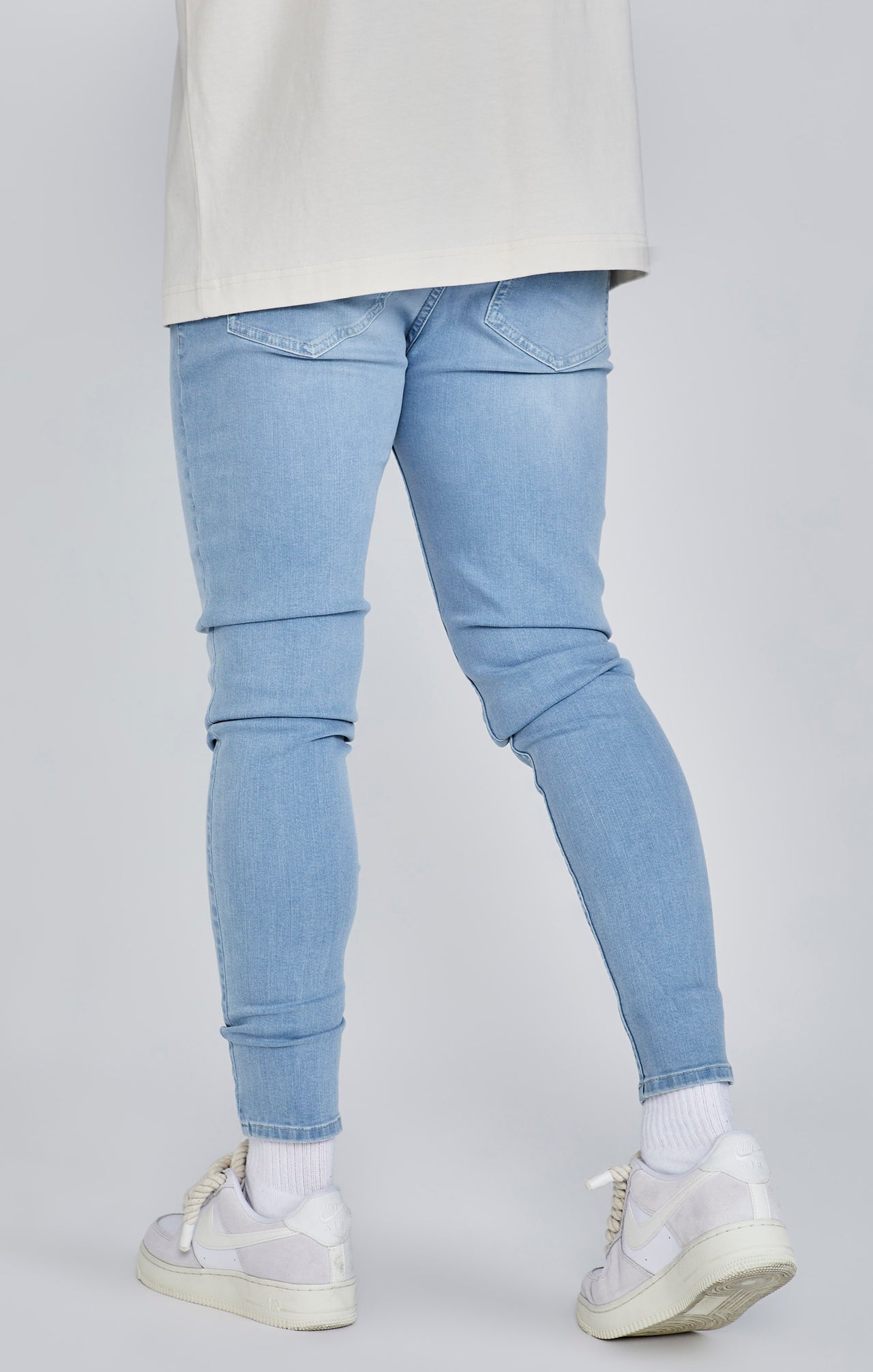 Jeans skinny in jeans blu SikSilk