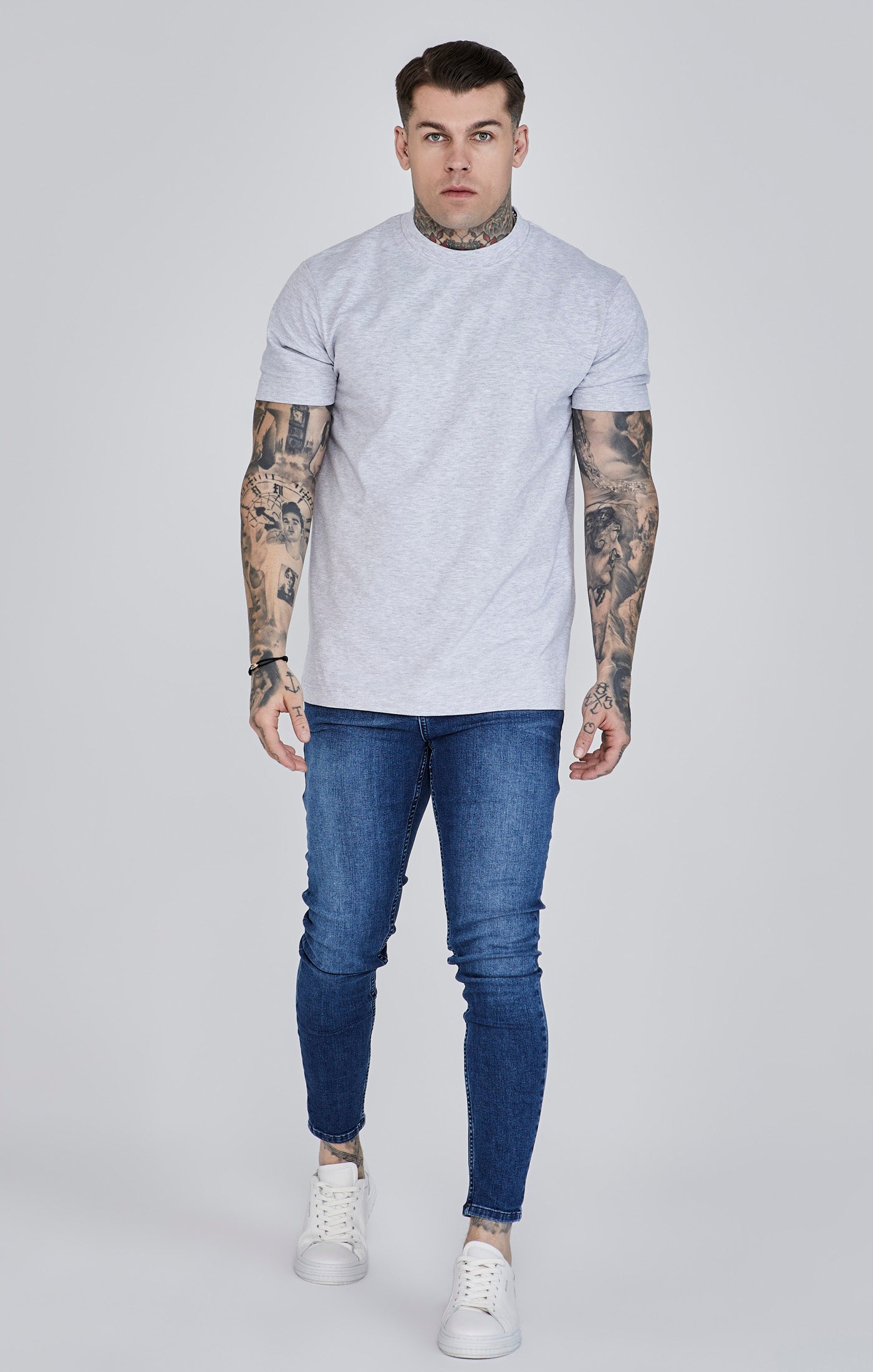 Jeans skinny in jeans blu SikSilk