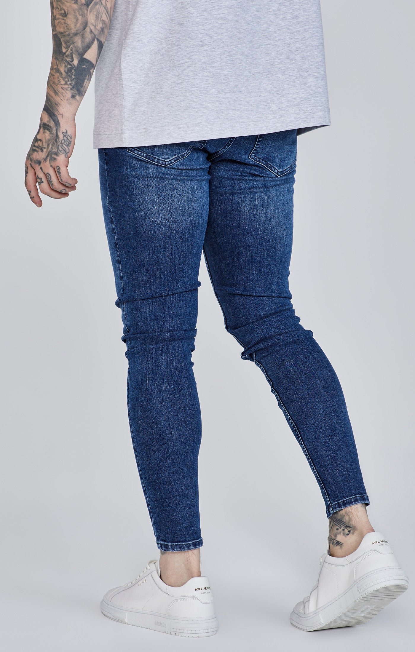 Jeans skinny in jeans blu SikSilk