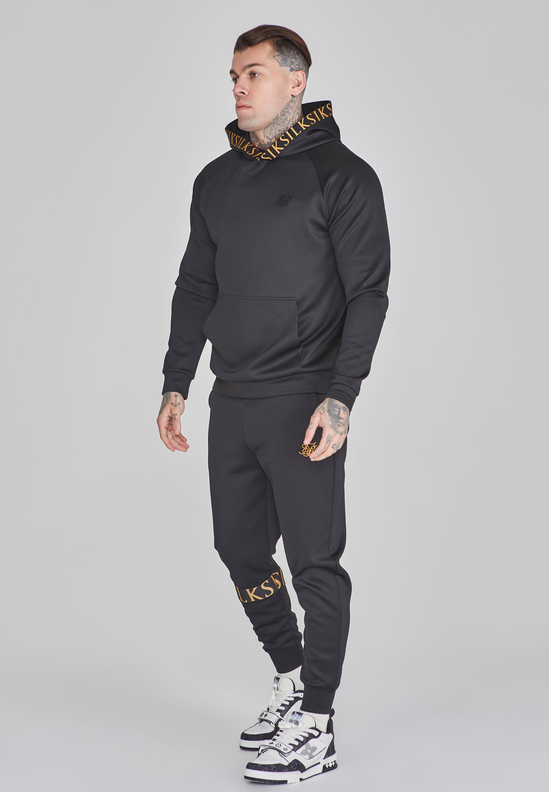 Joggers dinamici in pantaloni neri SikSilk
