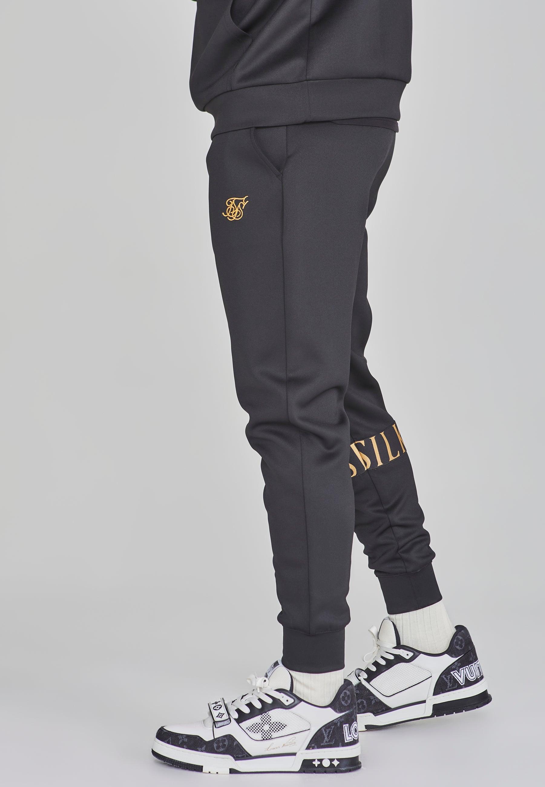 Joggers dinamici in pantaloni neri SikSilk