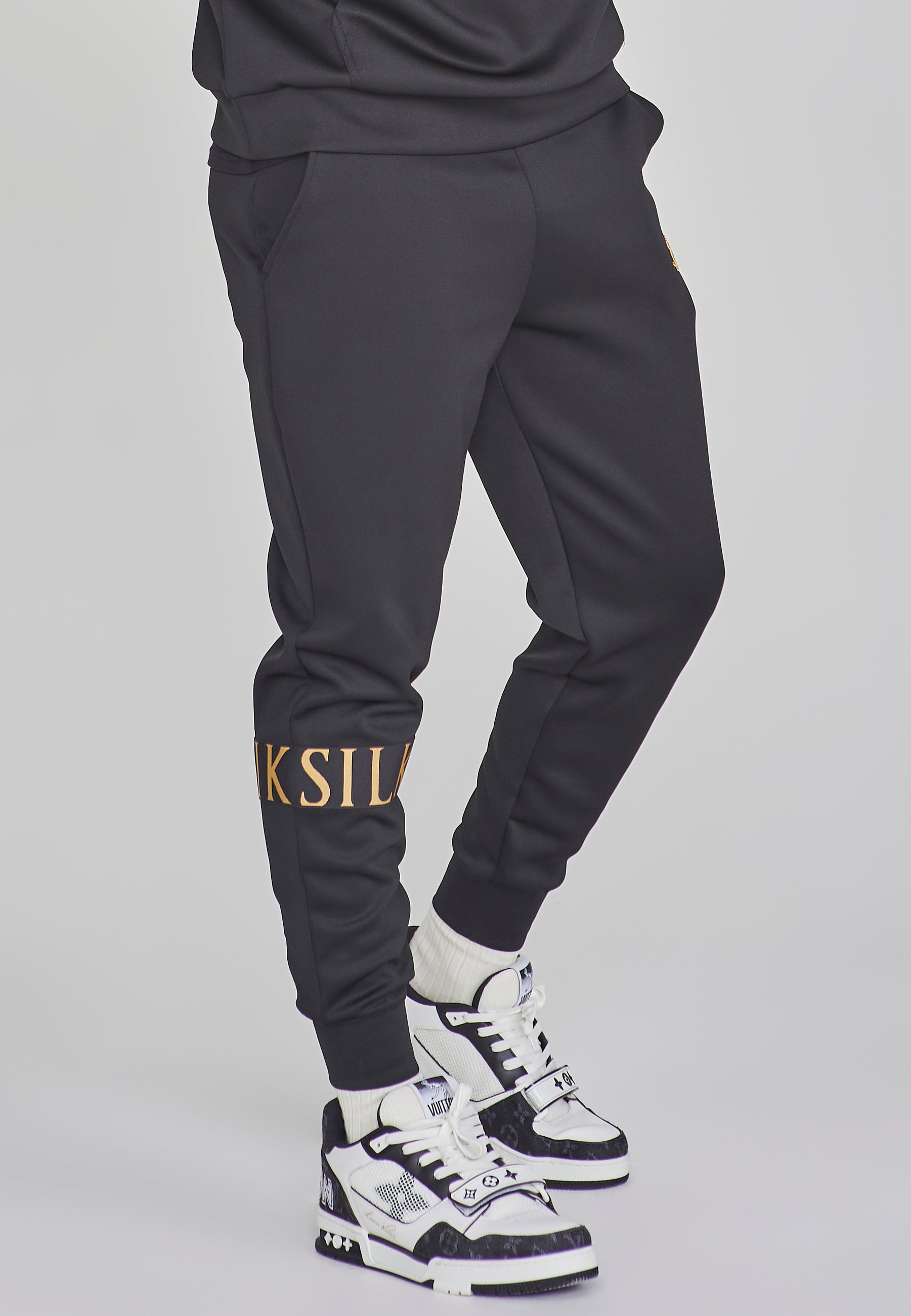 Joggers dinamici in pantaloni neri SikSilk