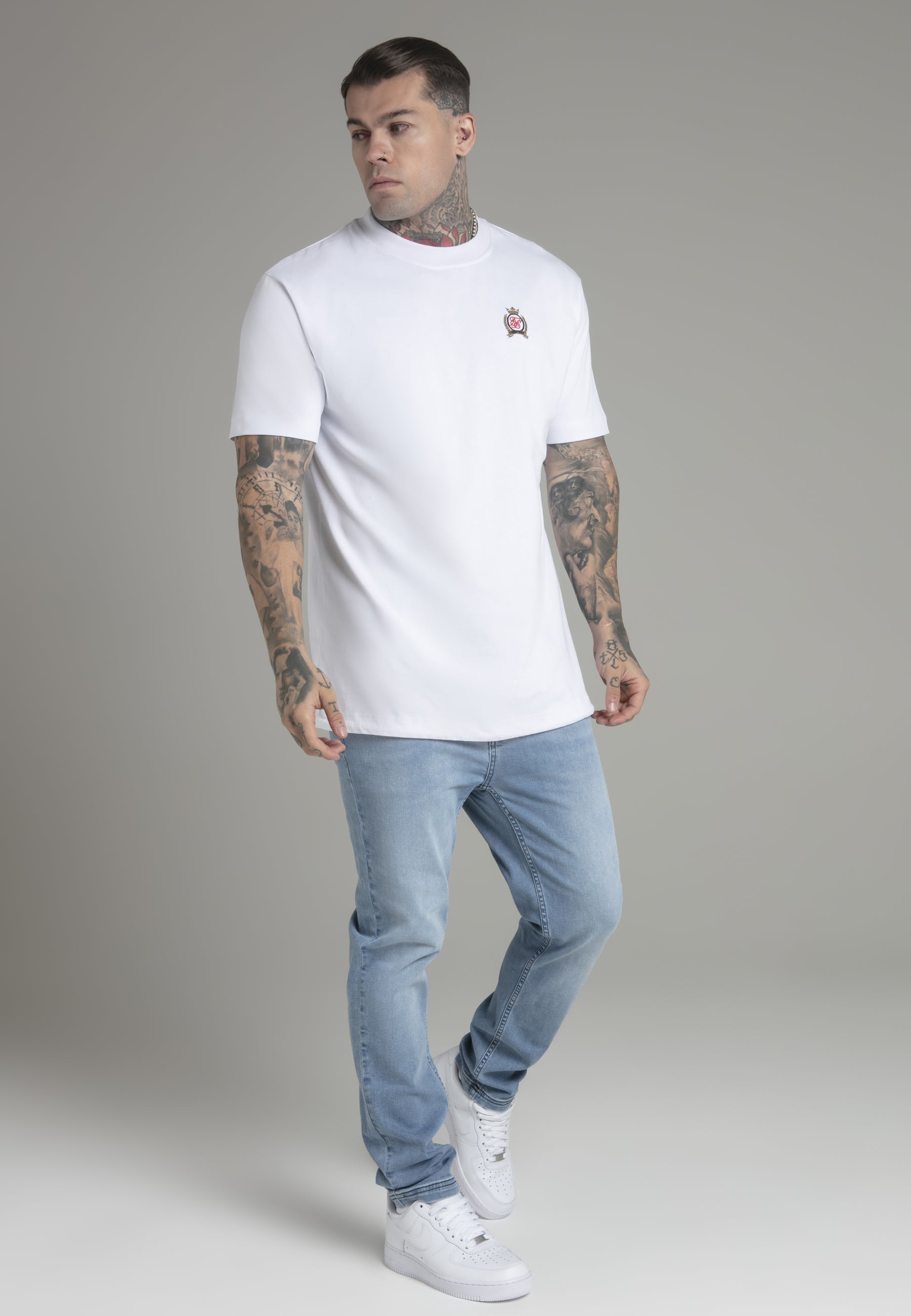 Maglietta oversize in bianco Magliette SikSilk