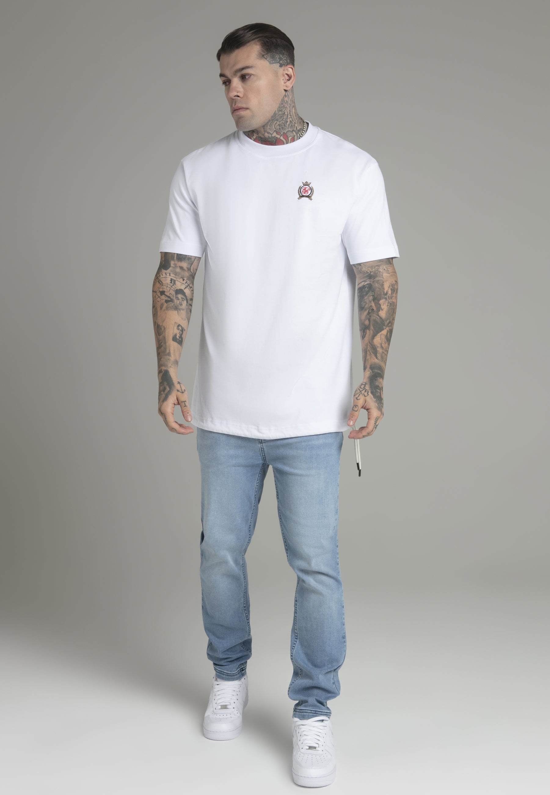 Maglietta oversize in bianco Magliette SikSilk