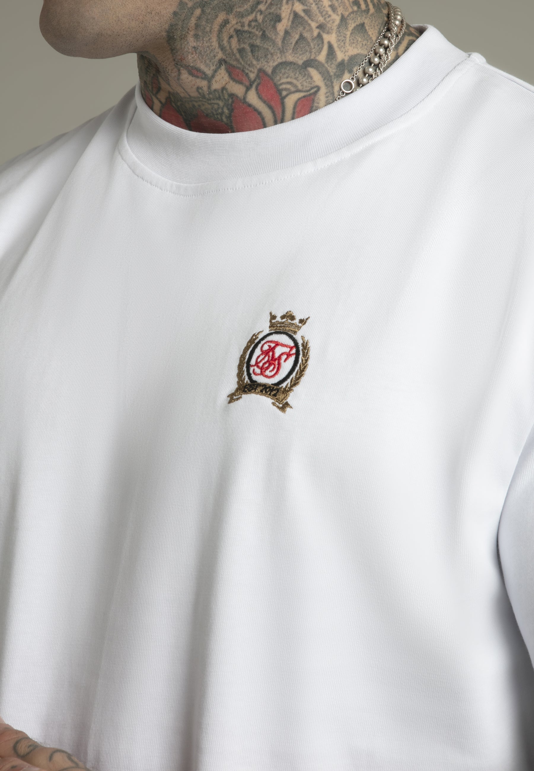 Maglietta oversize in bianco Magliette SikSilk