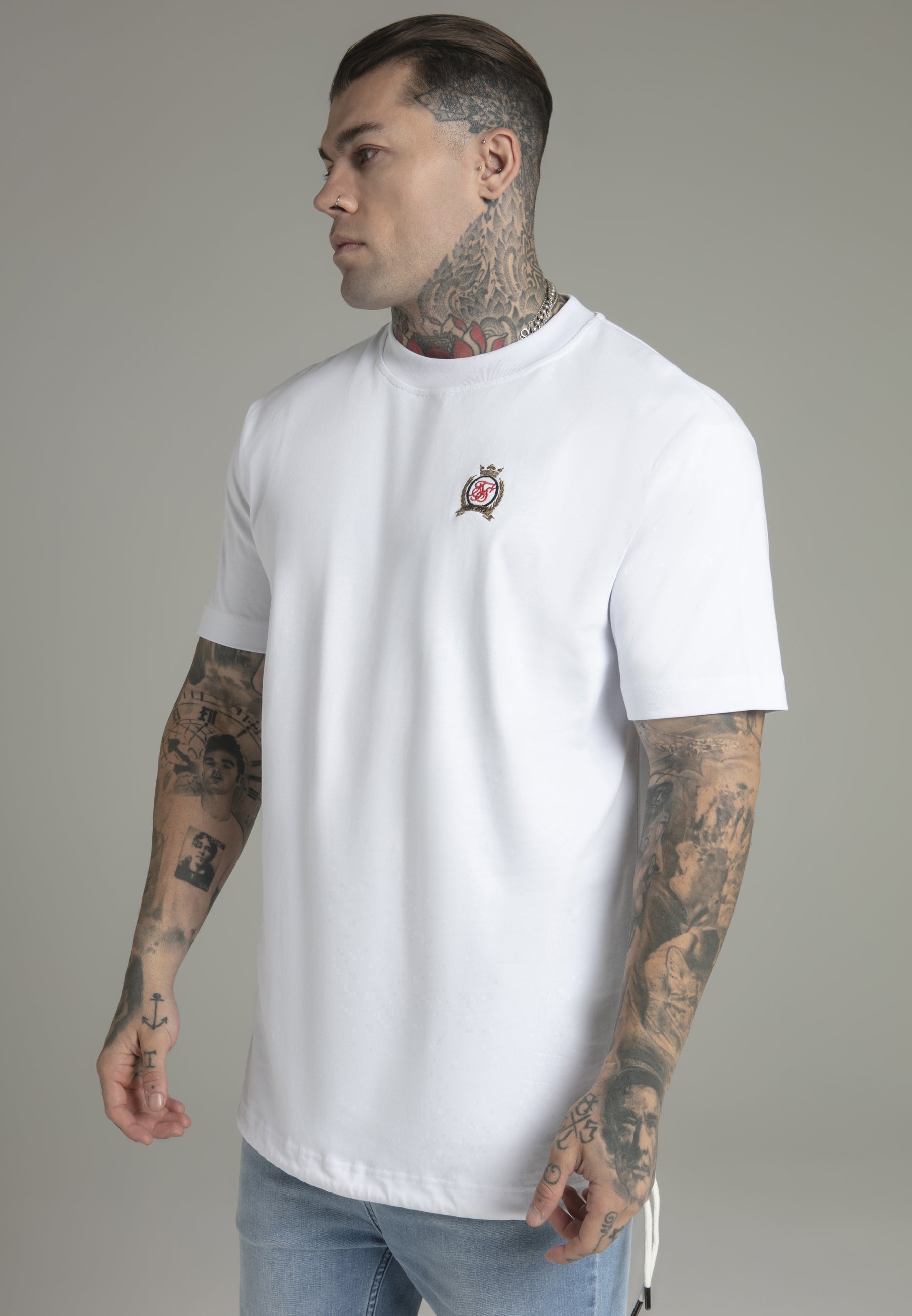Maglietta oversize in bianco Magliette SikSilk