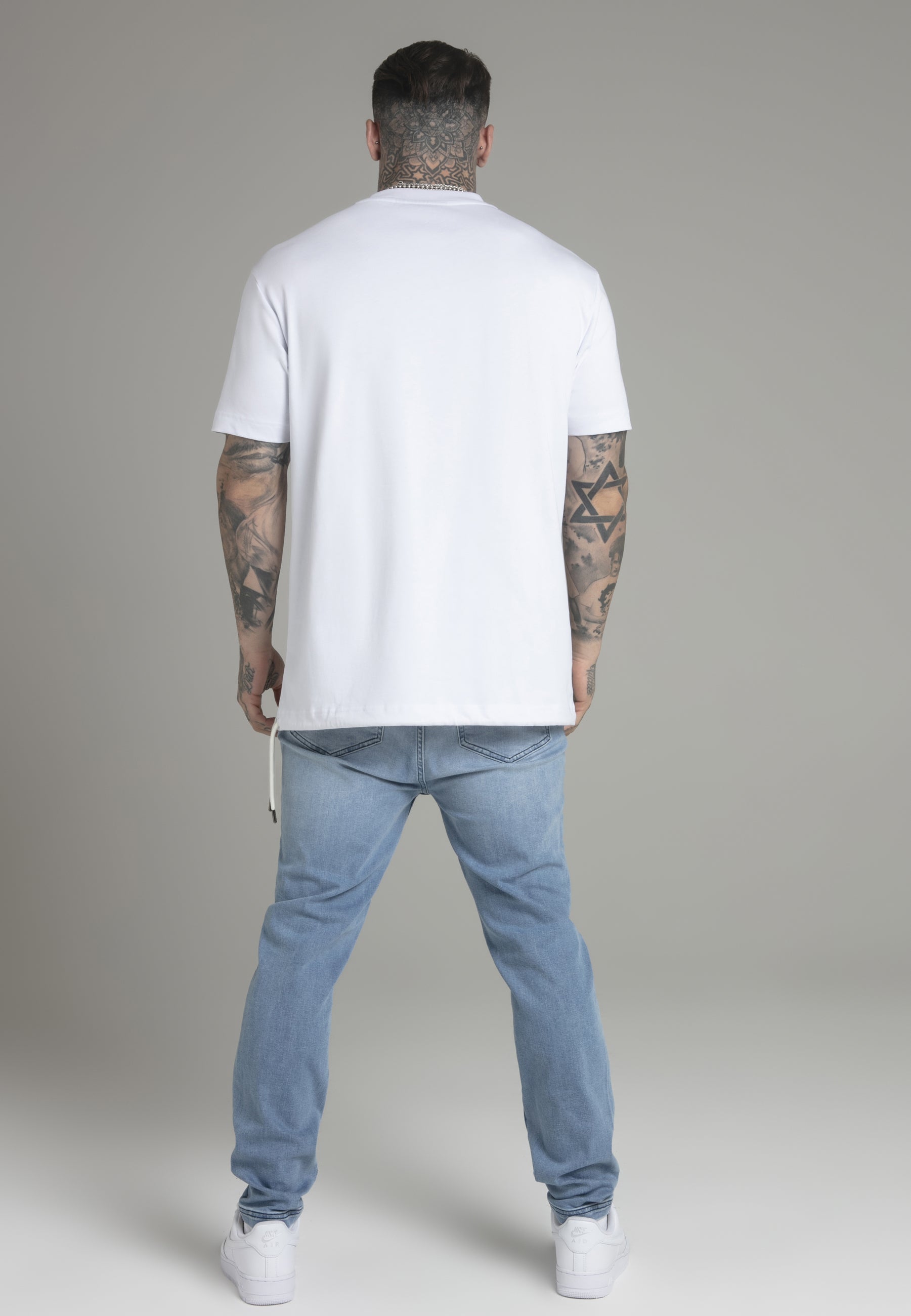 Maglietta oversize in bianco Magliette SikSilk
