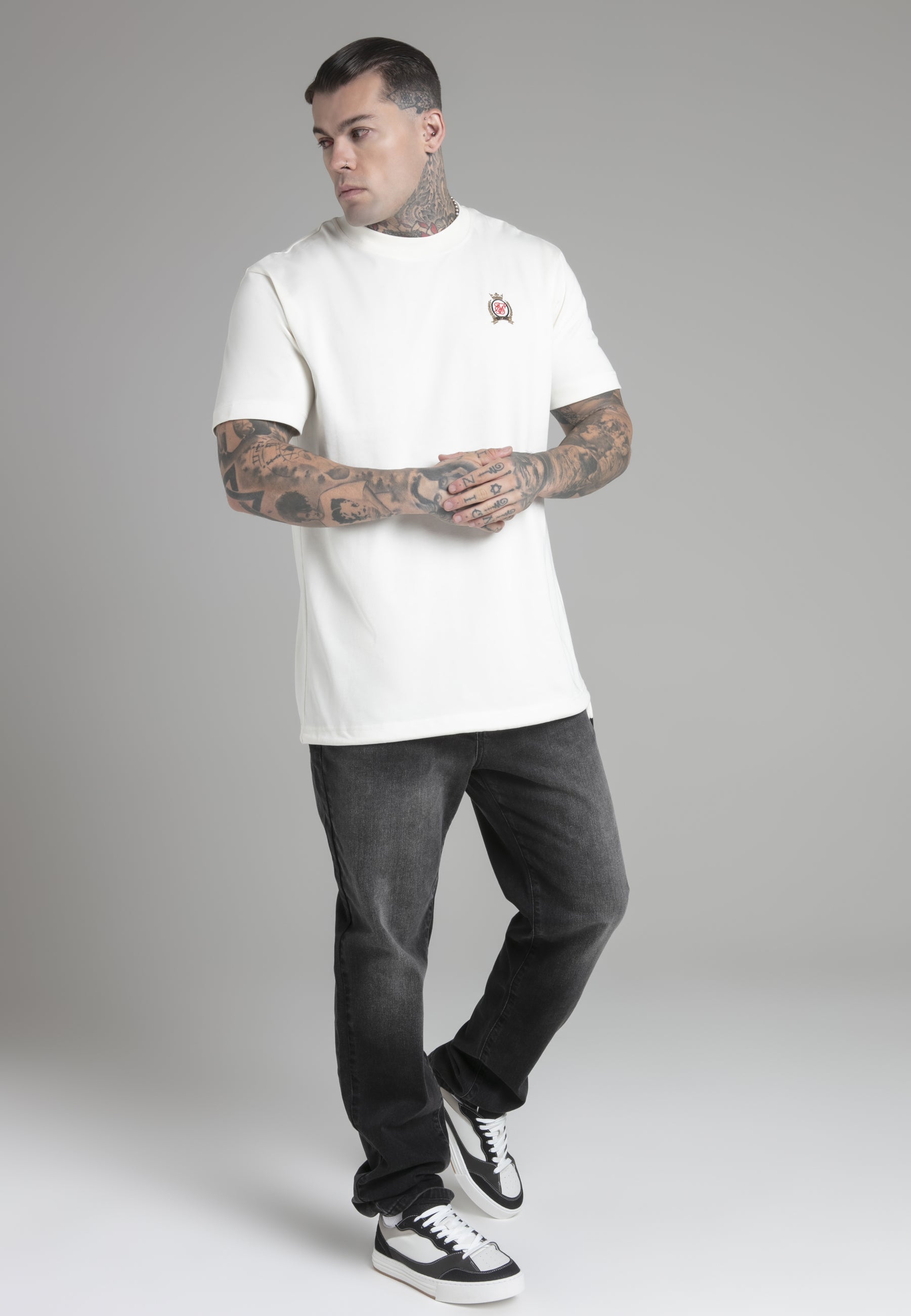 Maglietta oversize in ecru T-shirt SikSilk