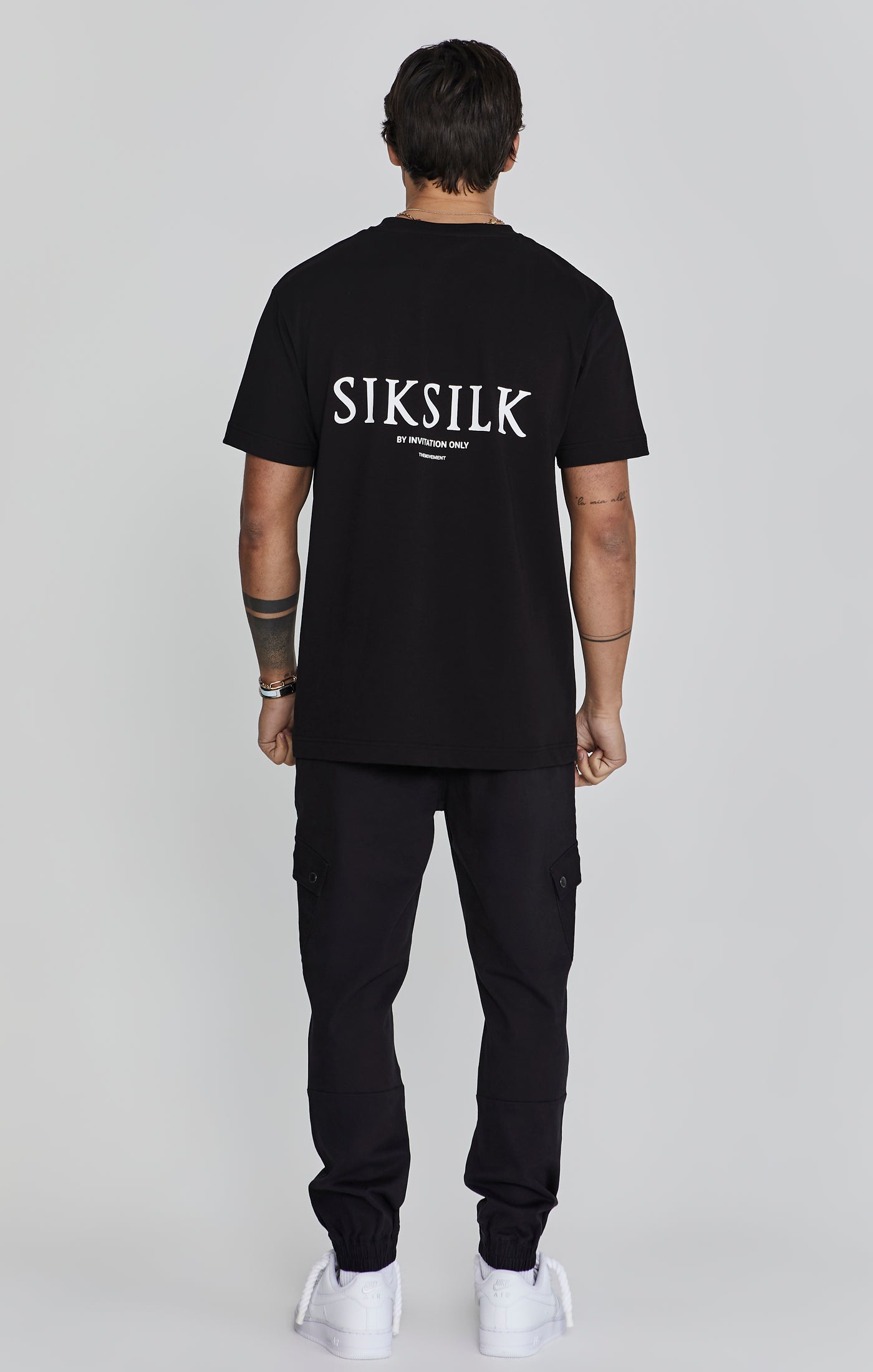 Pantaloni Cargo in nero Pantaloni SikSilk
