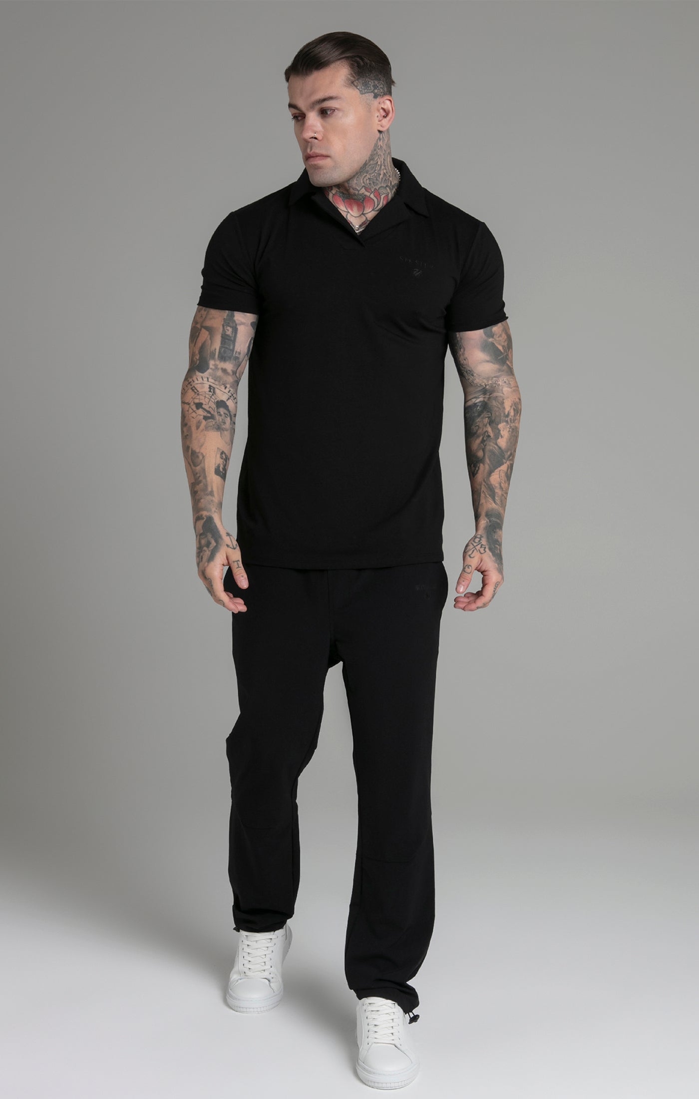 Polo Smart Revere in nero Polo SikSilk