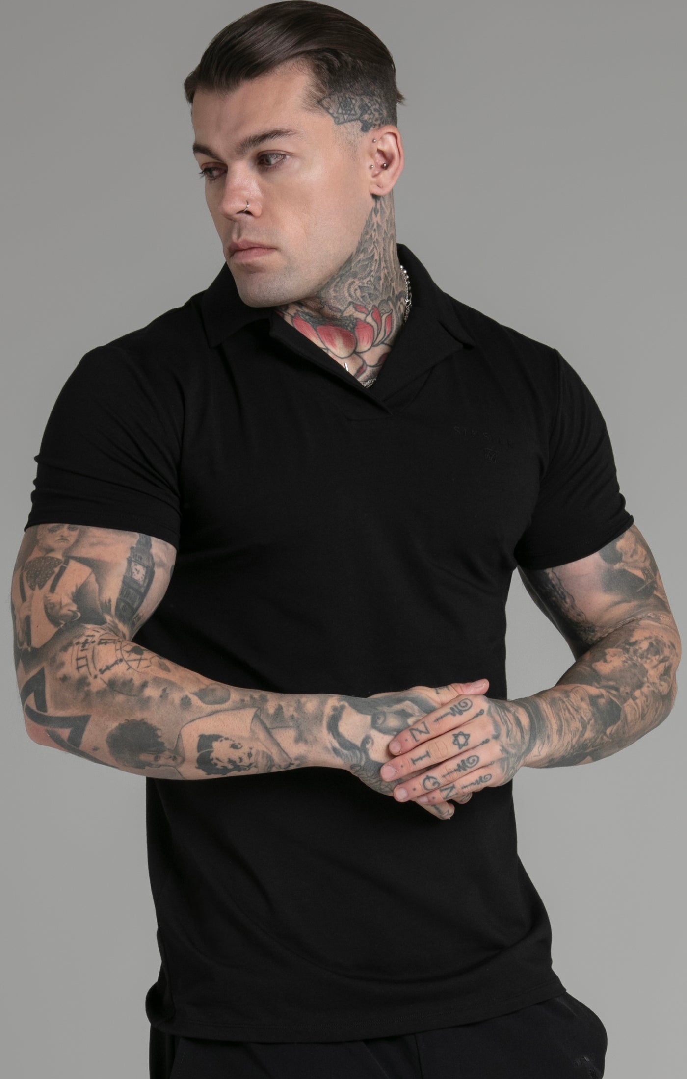 Polo Smart Revere in nero Polo SikSilk