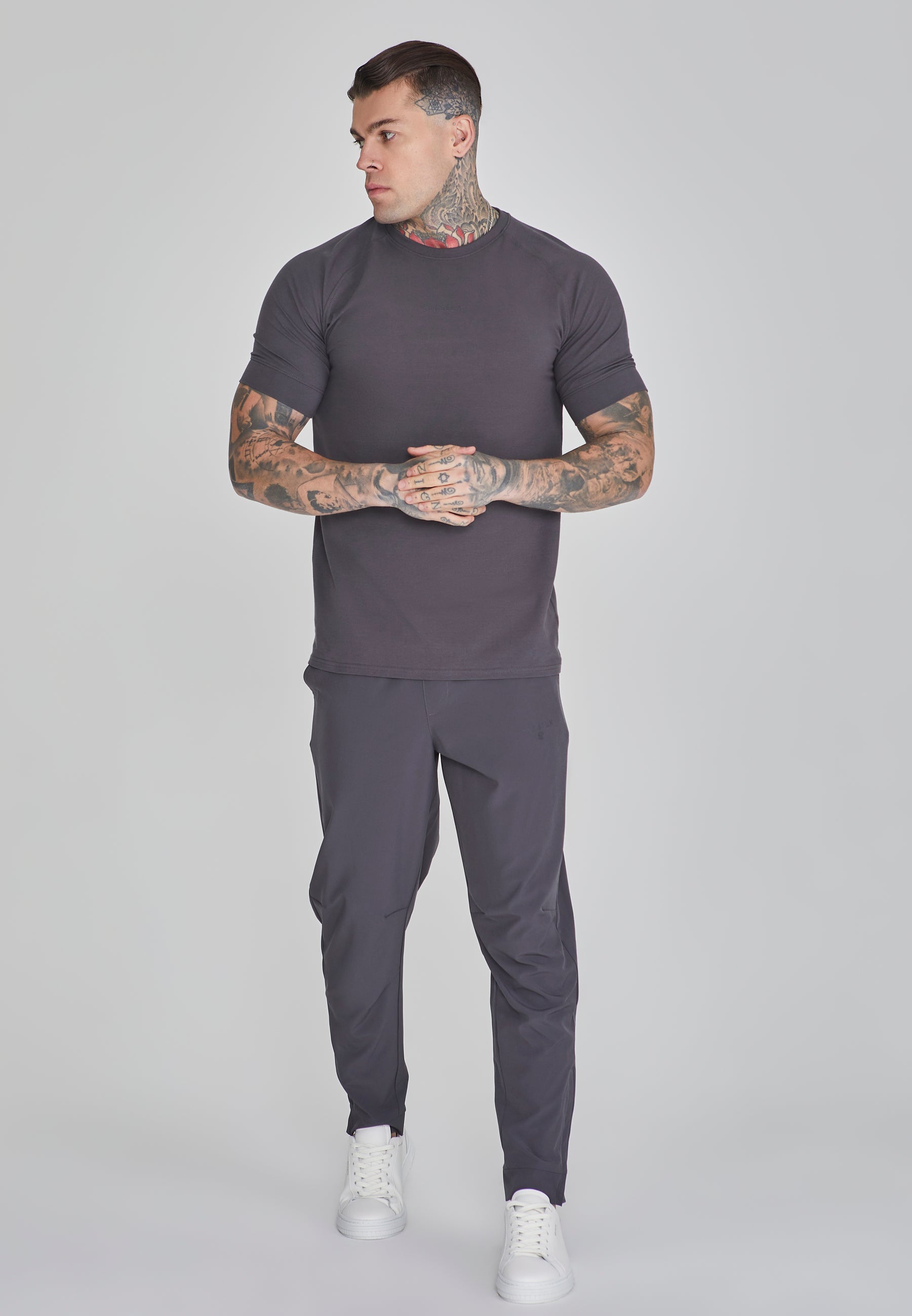 Pantaloni eleganti in grigio scuro Pantaloni SikSilk