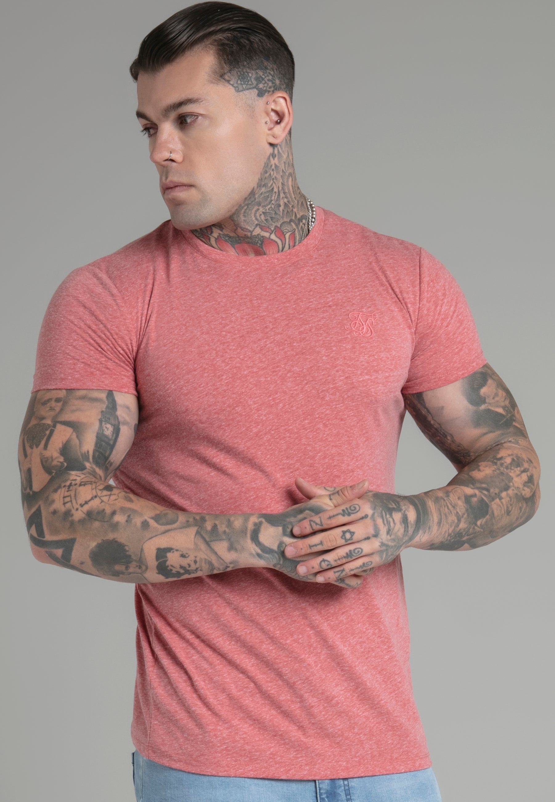 T-shirt Marl in arancione T-shirt SikSilk