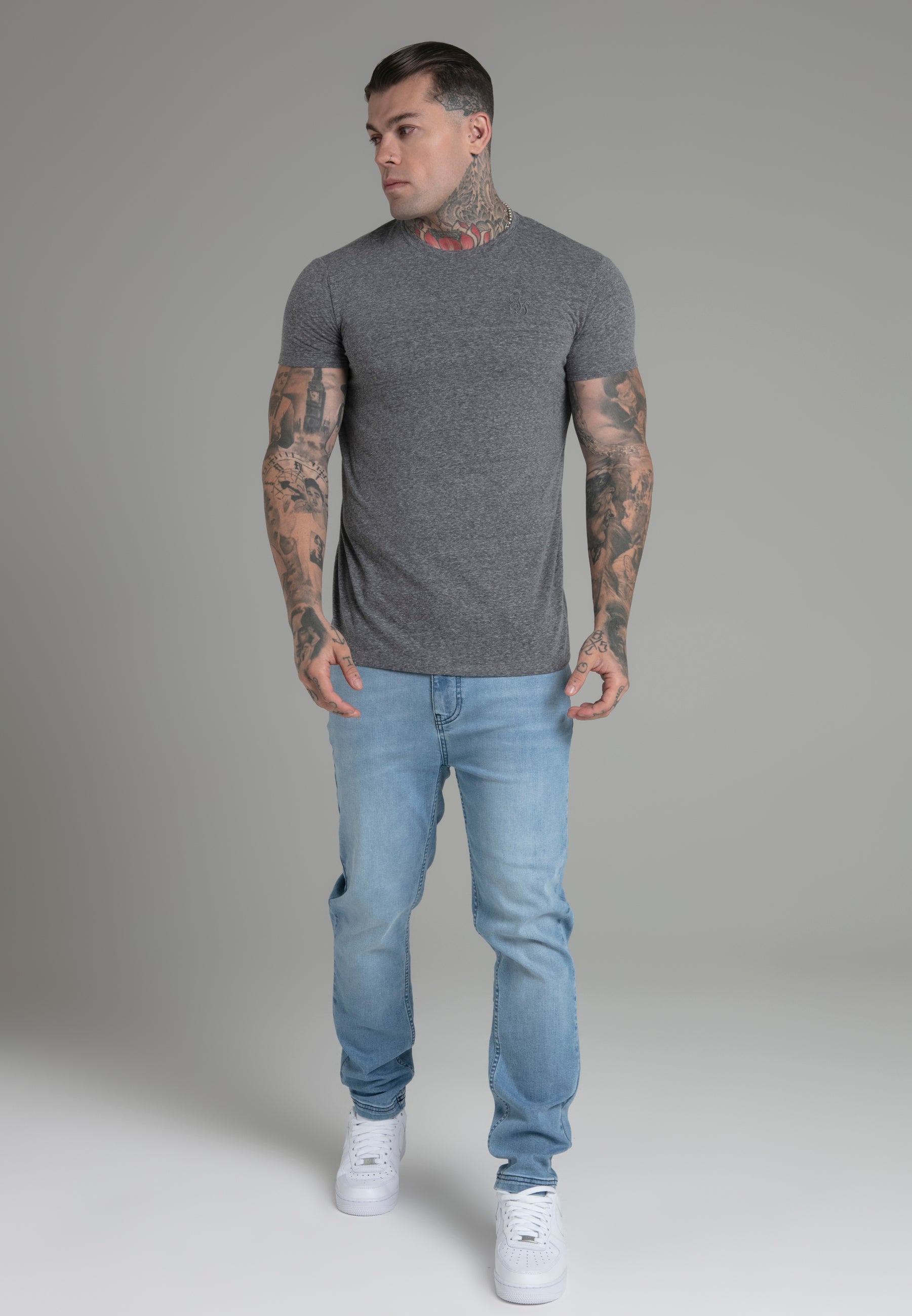 Maglietta Marl in grigio scuro Magliette SikSilk
