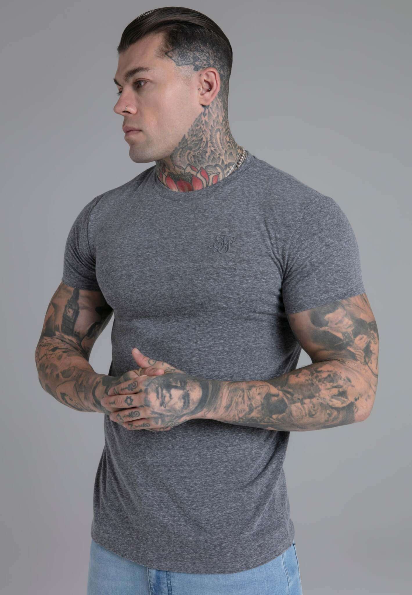 Maglietta Marl in grigio scuro Magliette SikSilk