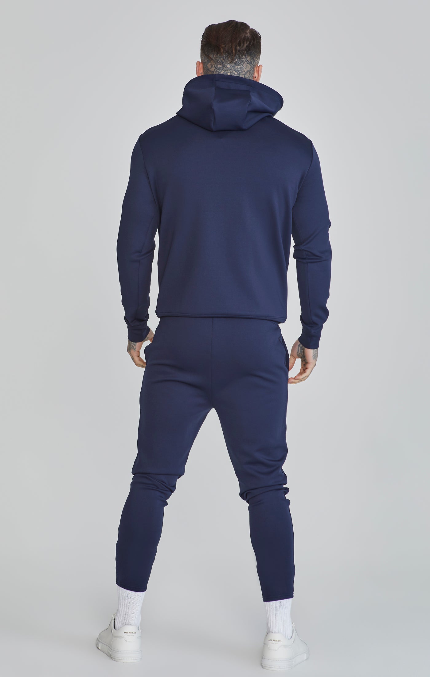 Felpa con cappuccio Essentials Poly in Marina Felpa con cappuccio SikSilk