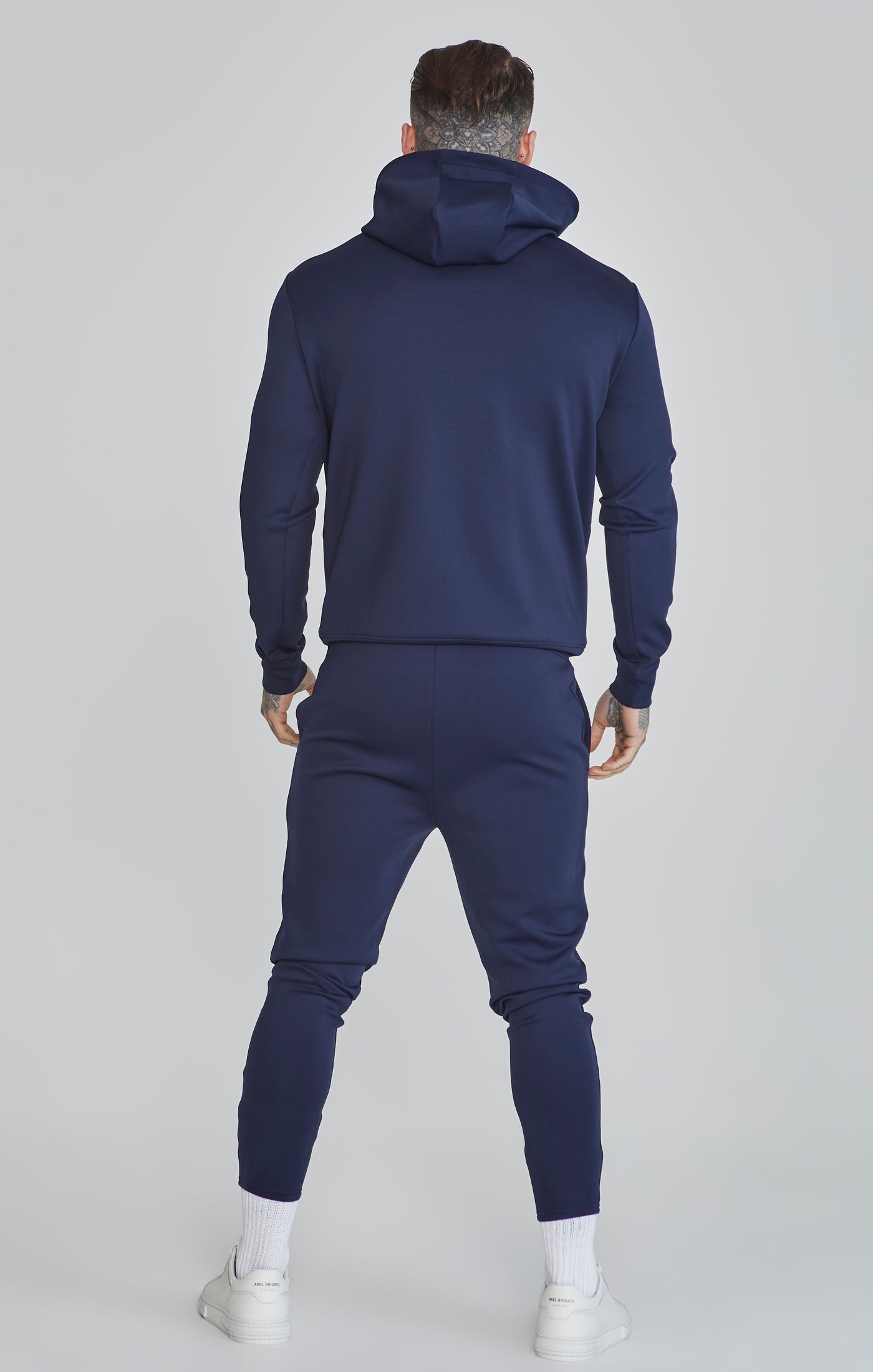 Joggers essenziali in polietilene con pantaloni blu SikSilk