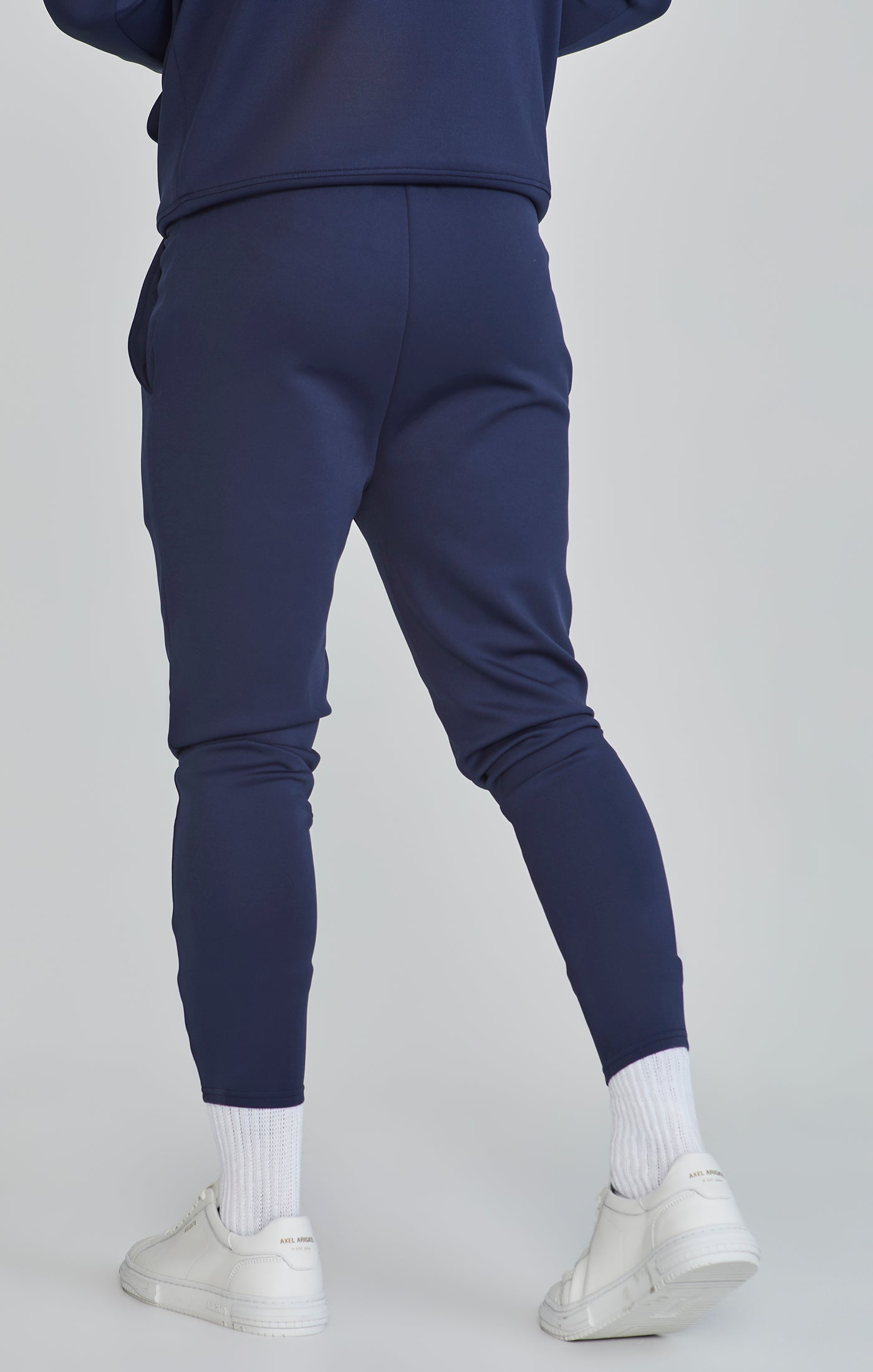 Joggers essenziali in polietilene con pantaloni blu SikSilk
