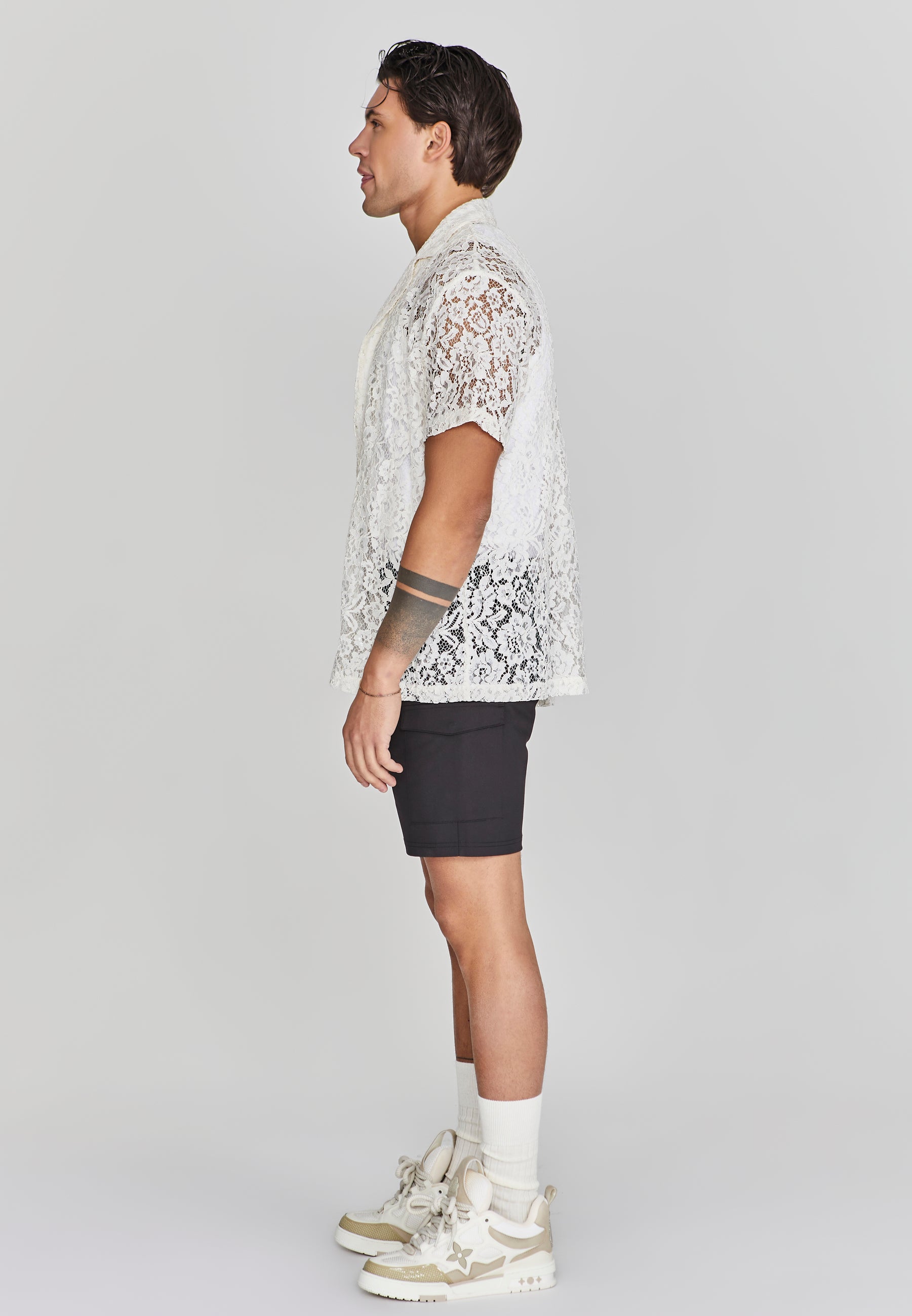 Camicia in pizzo Resort in ecrù Camicie SikSilk