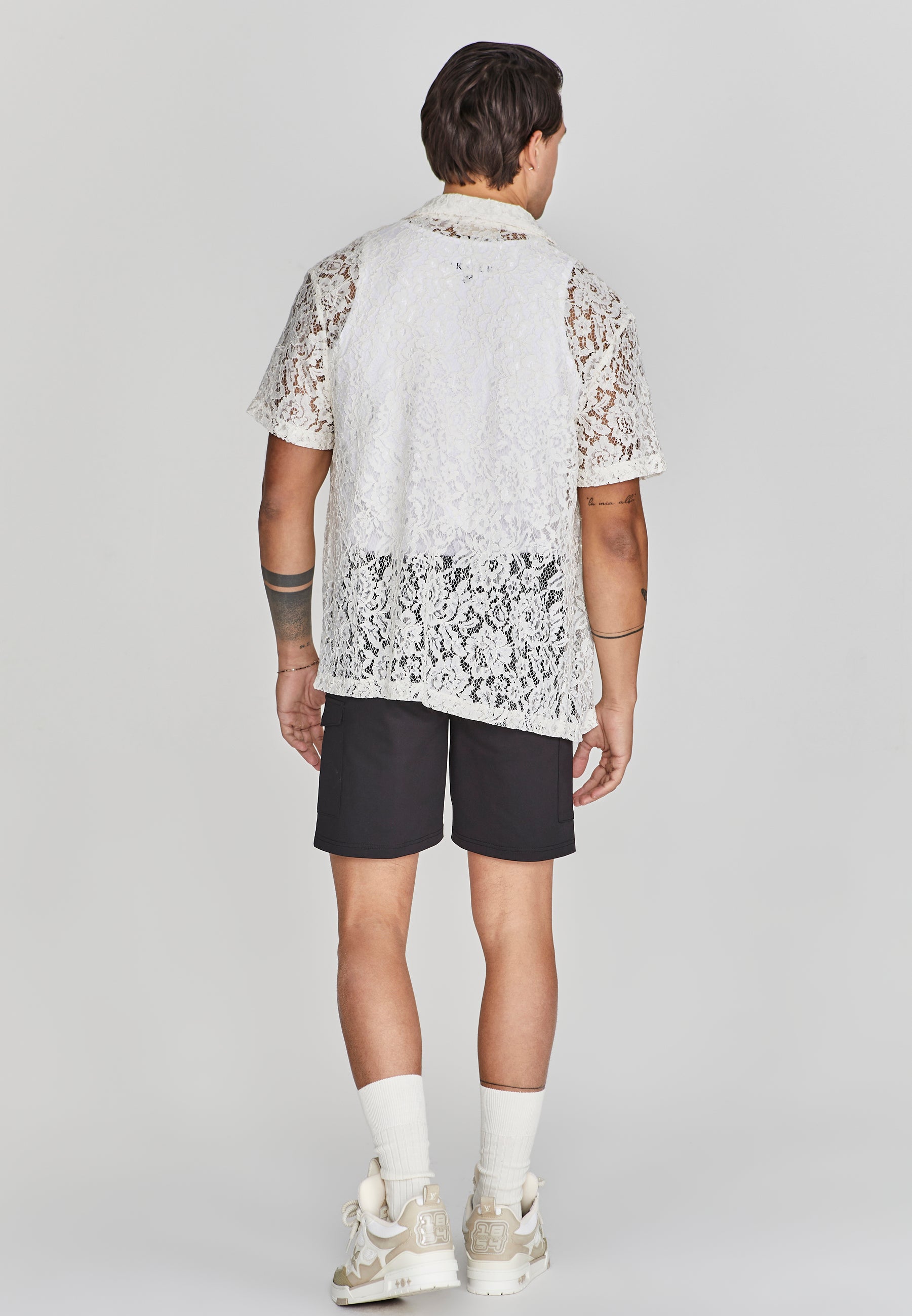 Camicia in pizzo Resort in ecrù Camicie SikSilk
