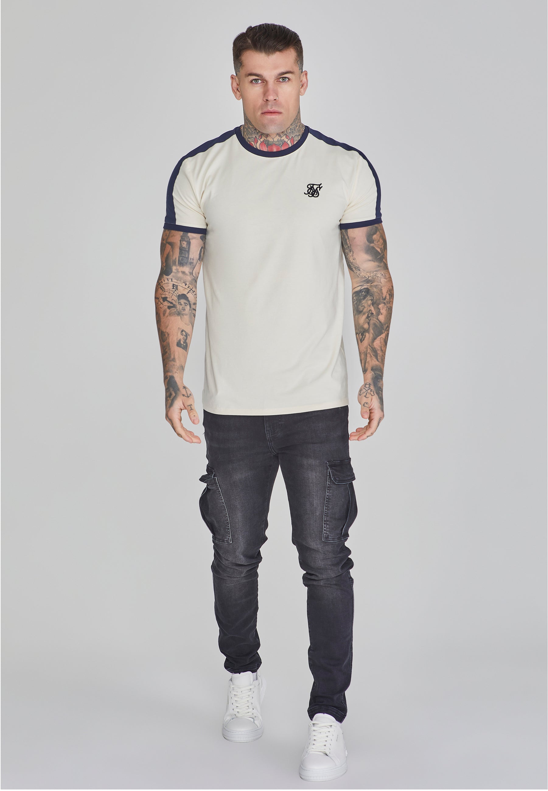 T-shirt Ringer in ecru T-shirt SikSilk