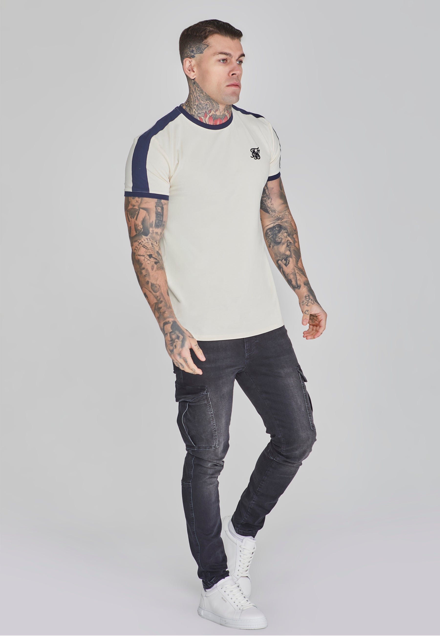 T-shirt Ringer in ecru T-shirt SikSilk